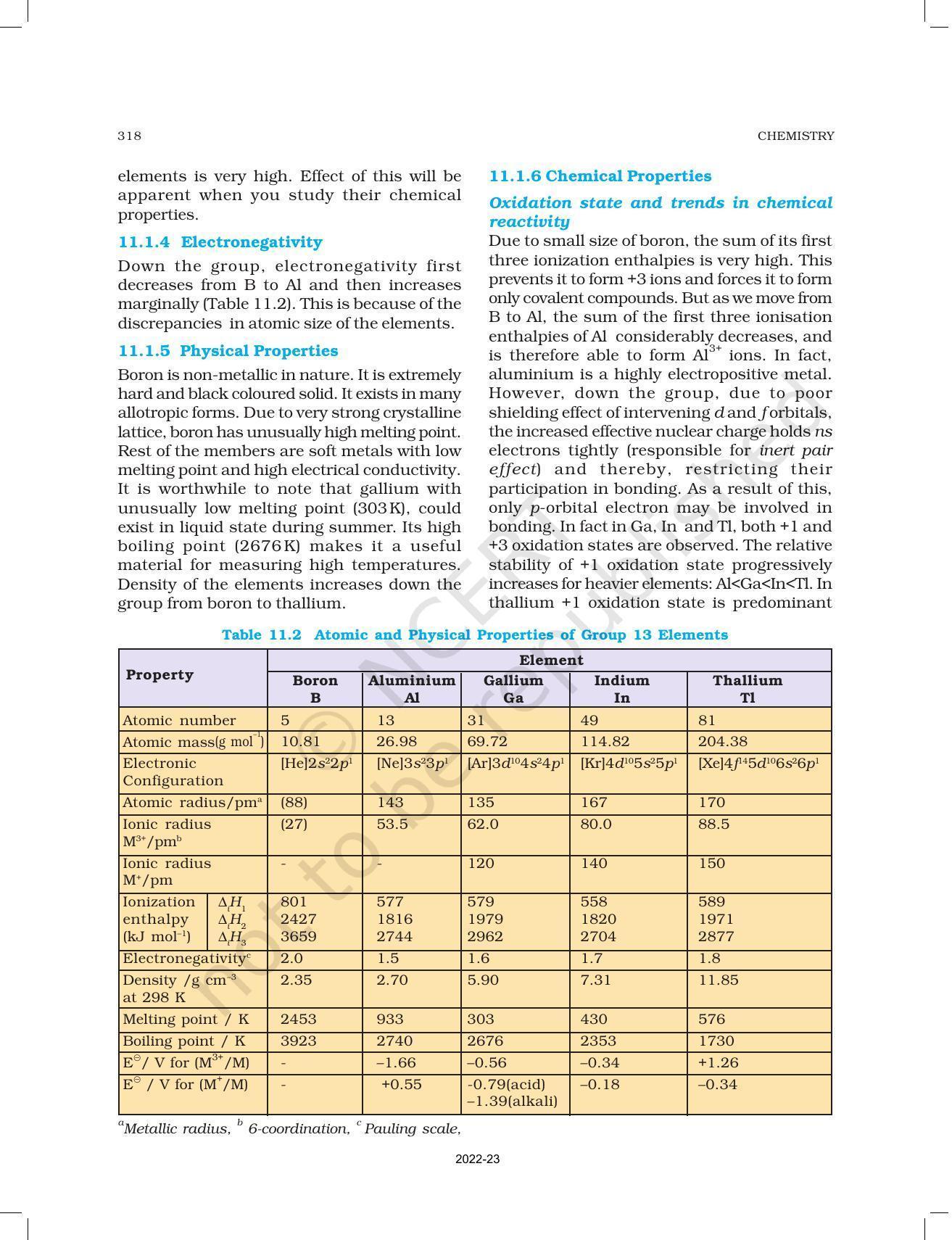 NCERT Book for Class 11 Chemistry Chapter 11 The p-Block Elements - Page 4