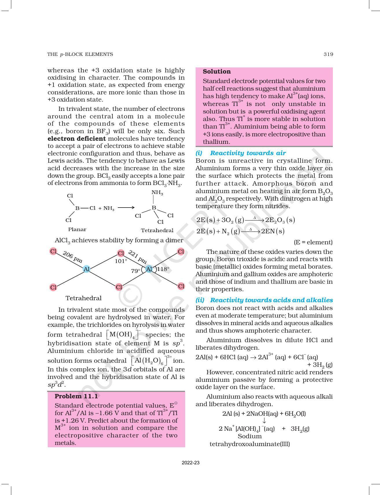 NCERT Book for Class 11 Chemistry Chapter 11 The p-Block Elements - Page 5
