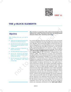 NCERT Book for Class 11 Chemistry Chapter 11 The p-Block Elements