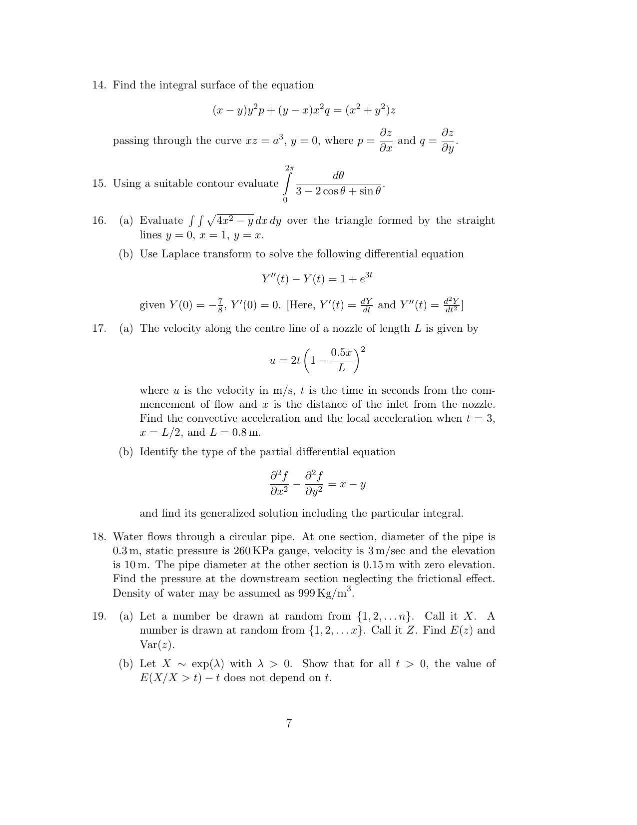 ISI Admission Test JRF in Physics and Applied Mathematics PHB 2015 Sample Paper - Page 7