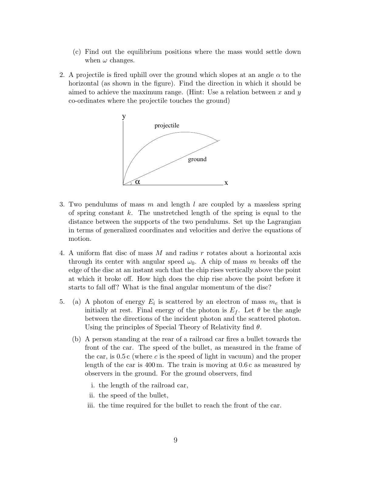 ISI Admission Test JRF in Physics and Applied Mathematics PHB 2015 Sample Paper - Page 9