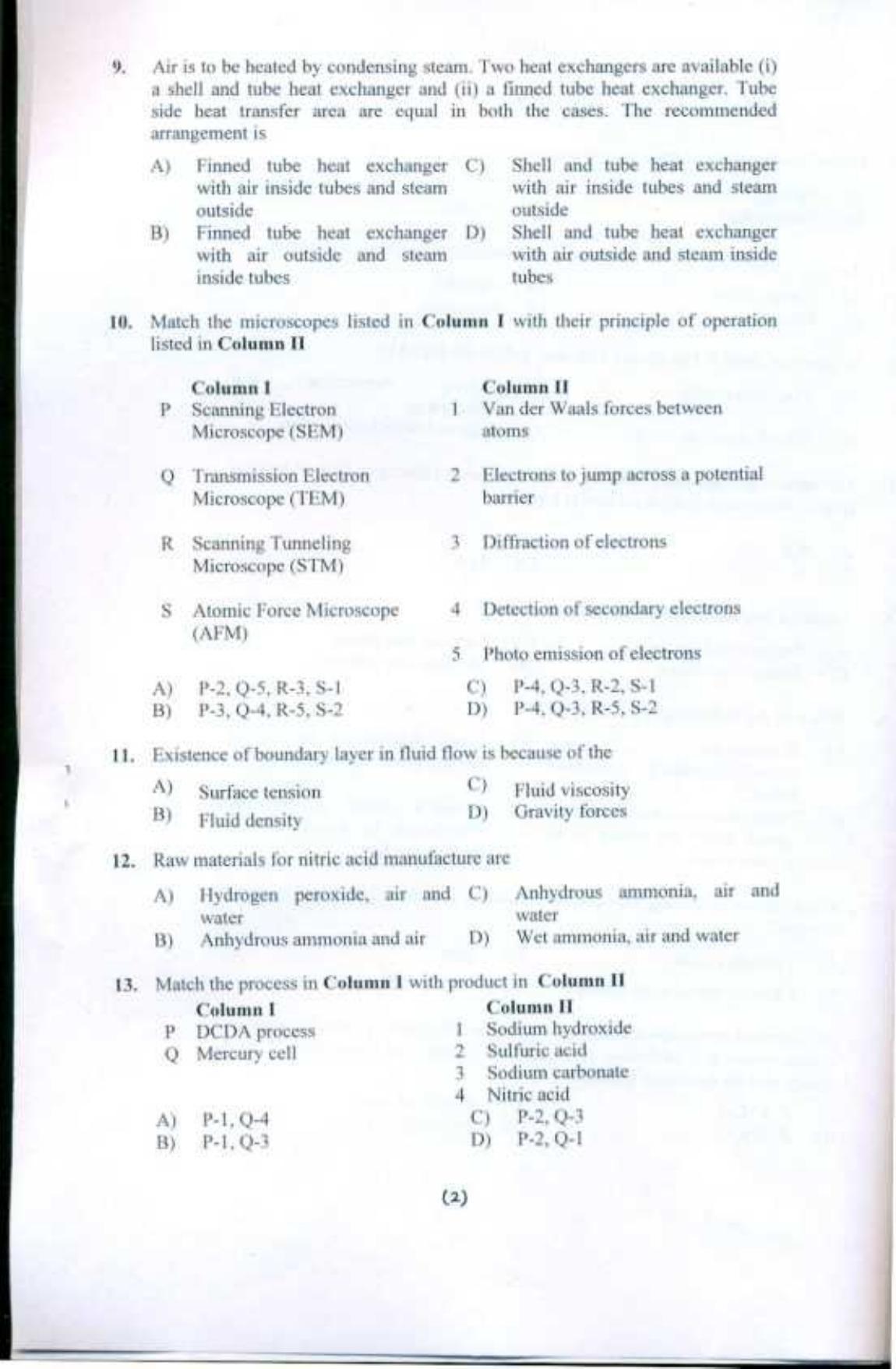 PU CET UG 2017 M.Tech.(Polymer) Question Paper - Page 3