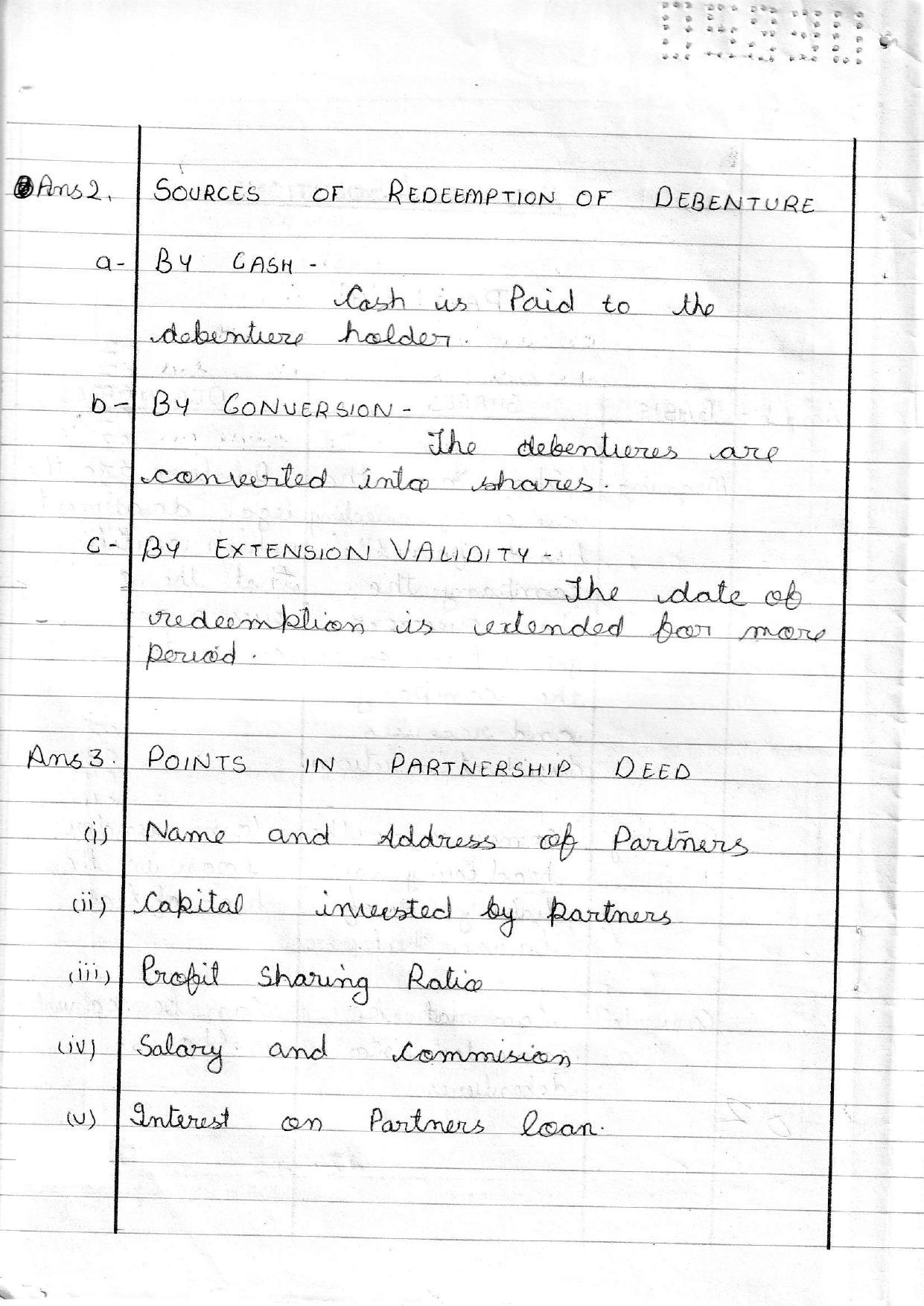 UBSE Class 12 Accountancy 2020 Toppers Answer Sheet - Page 3