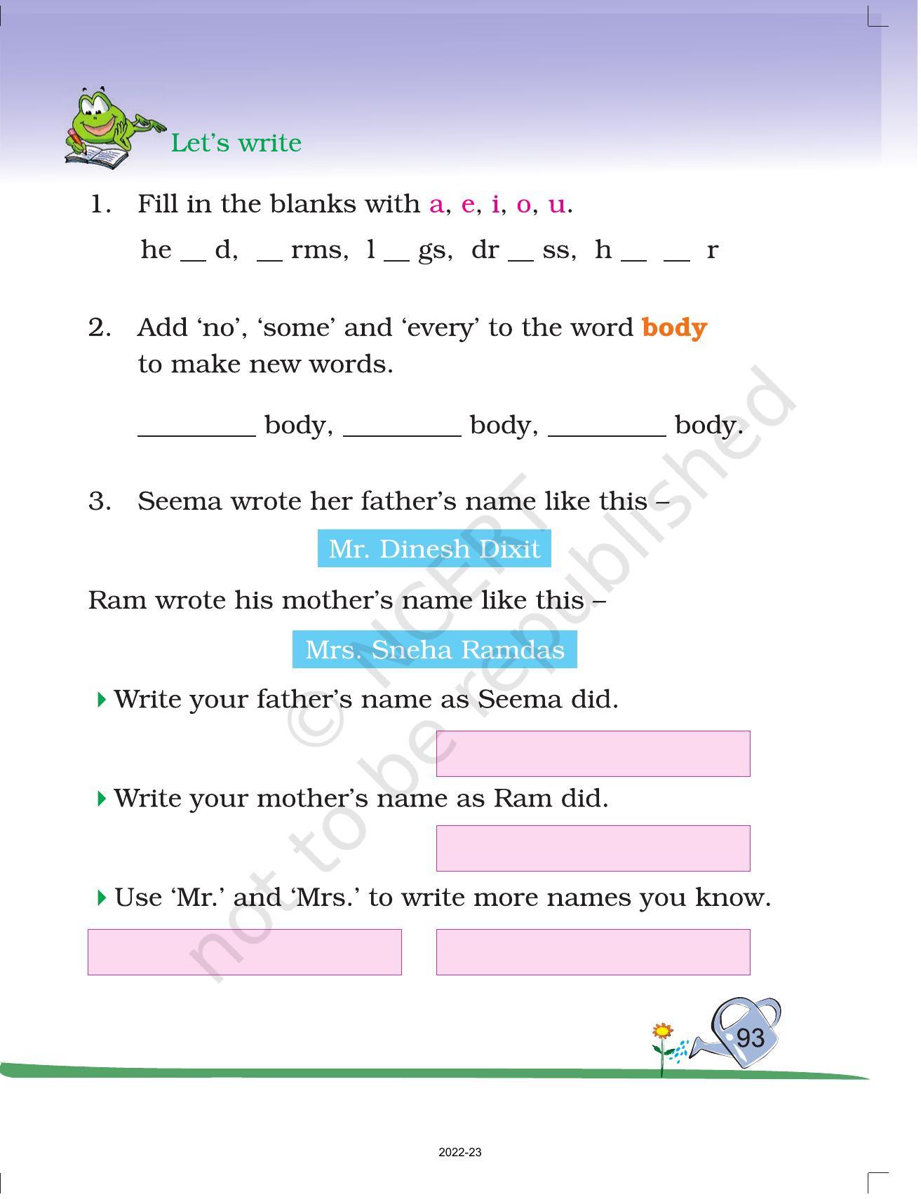 NCERT Book for Class 2 English (Marigold):Chapter 6-Mr Nobody - Page 4
