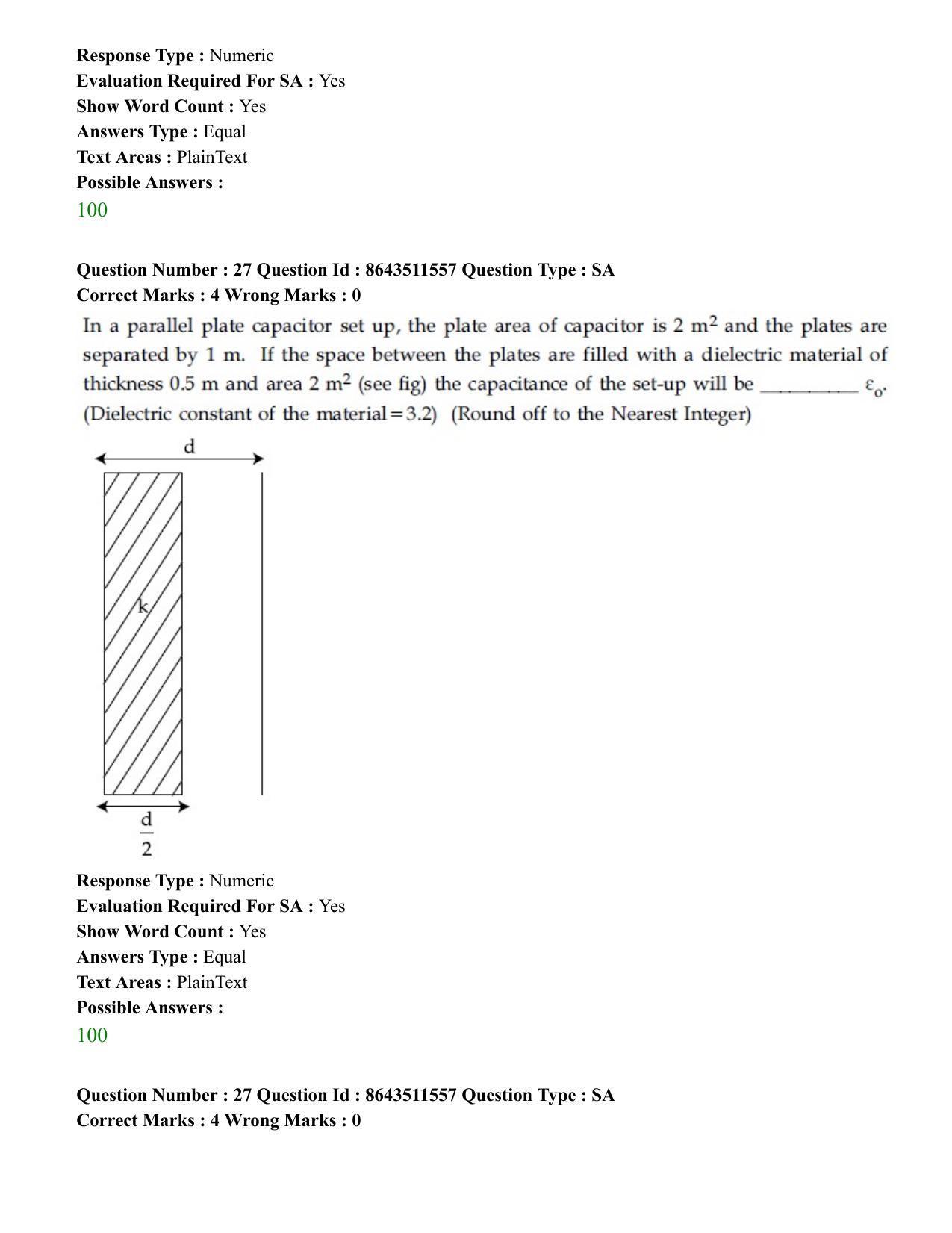 JEE Mains 2021: BTech EM (Shift 2) 16-03-2021 Question Paper - Page 27