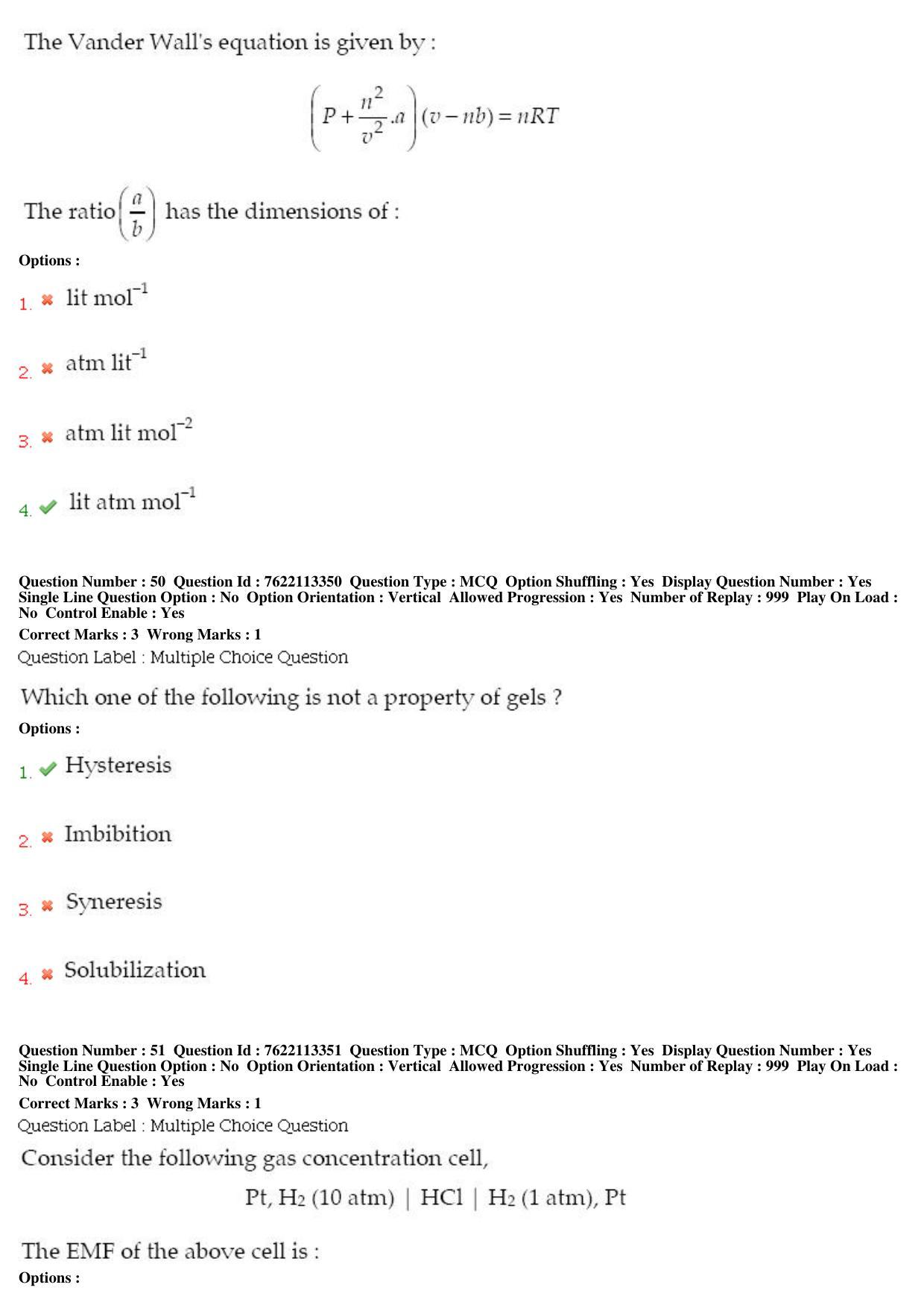 BHU RET Chemistry 2019 Question Paper - Page 26