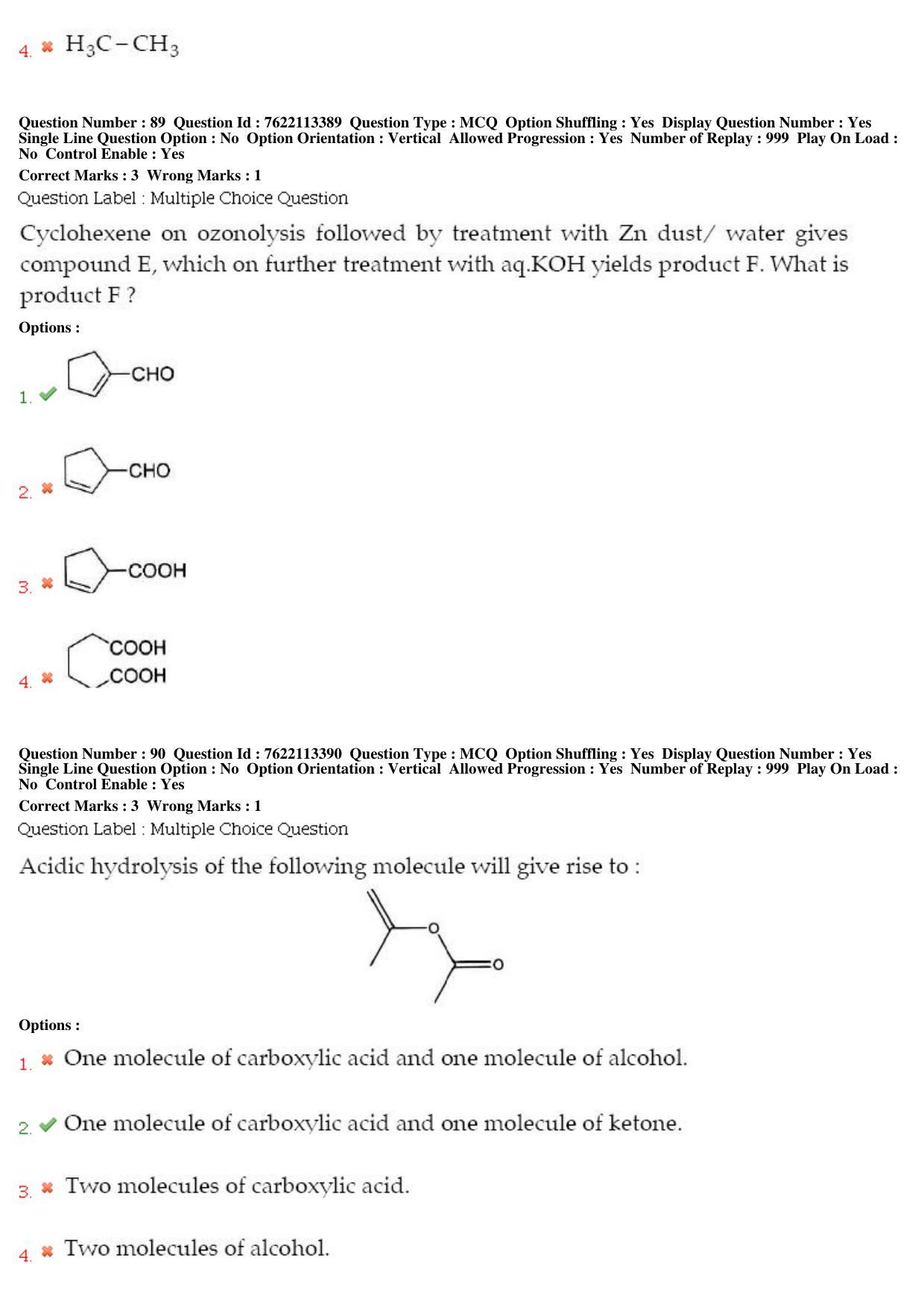 BHU RET Chemistry 2019 Question Paper - Page 42