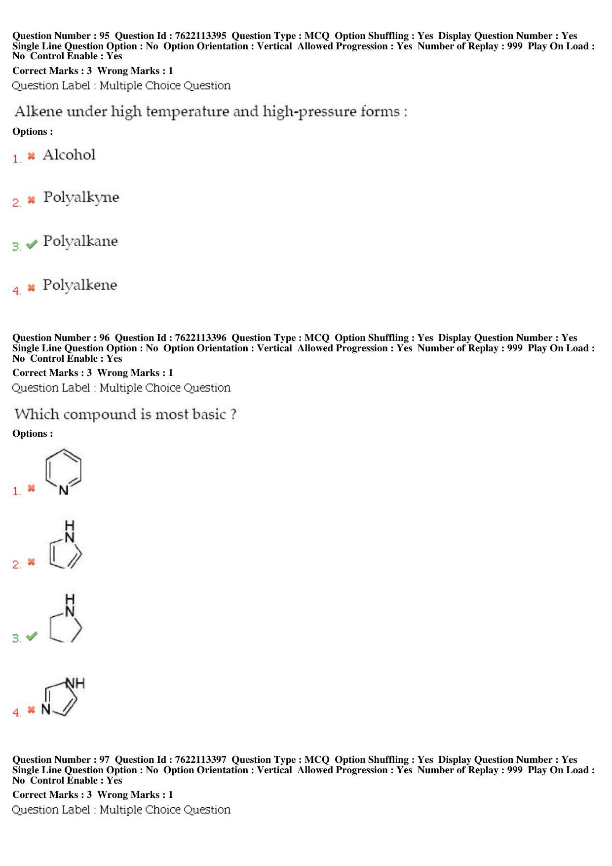 BHU RET Chemistry 2019 Question Paper - Page 45