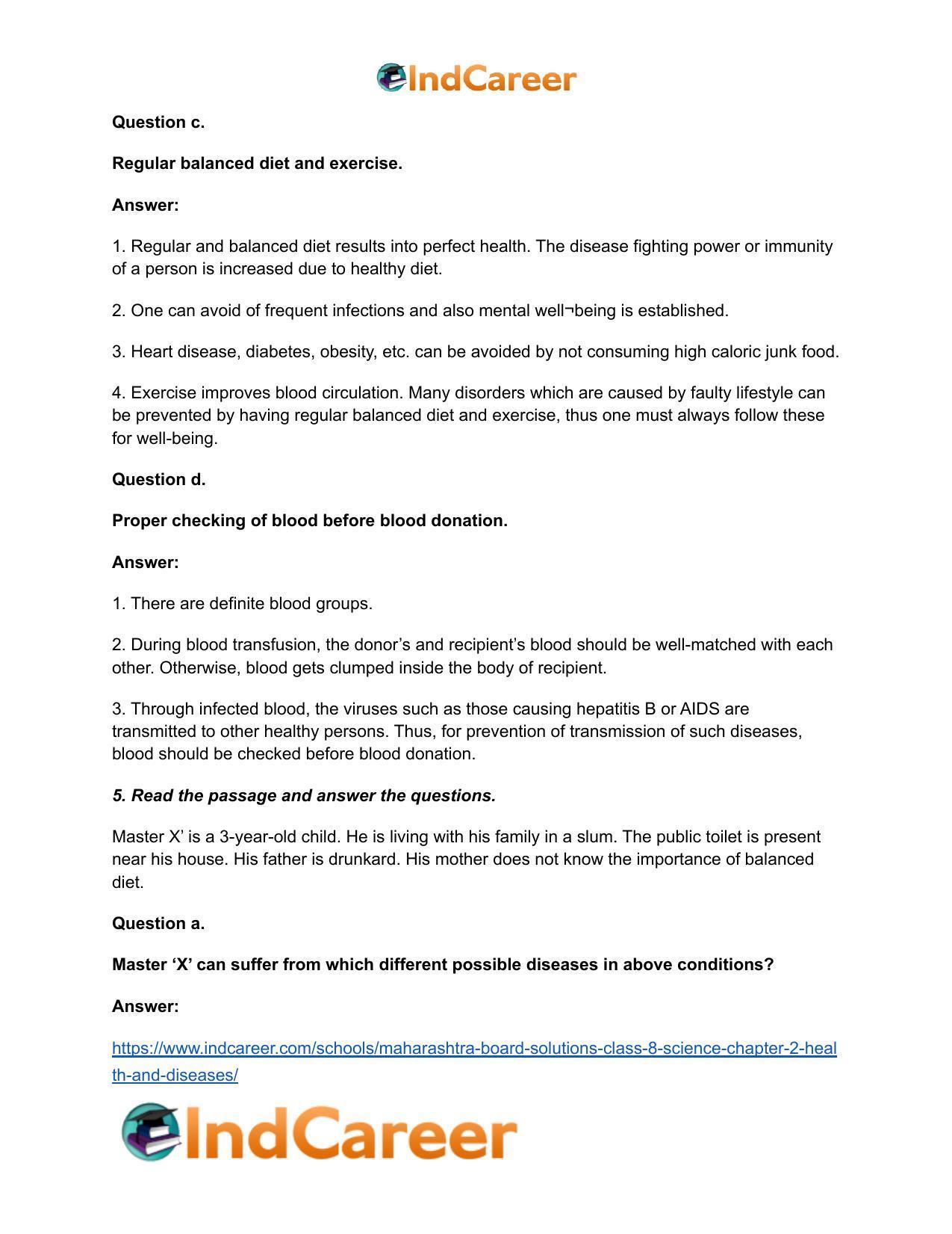 Maharashtra Board Solutions Class 8-Science: Chapter 2- Health and Diseases - Page 5
