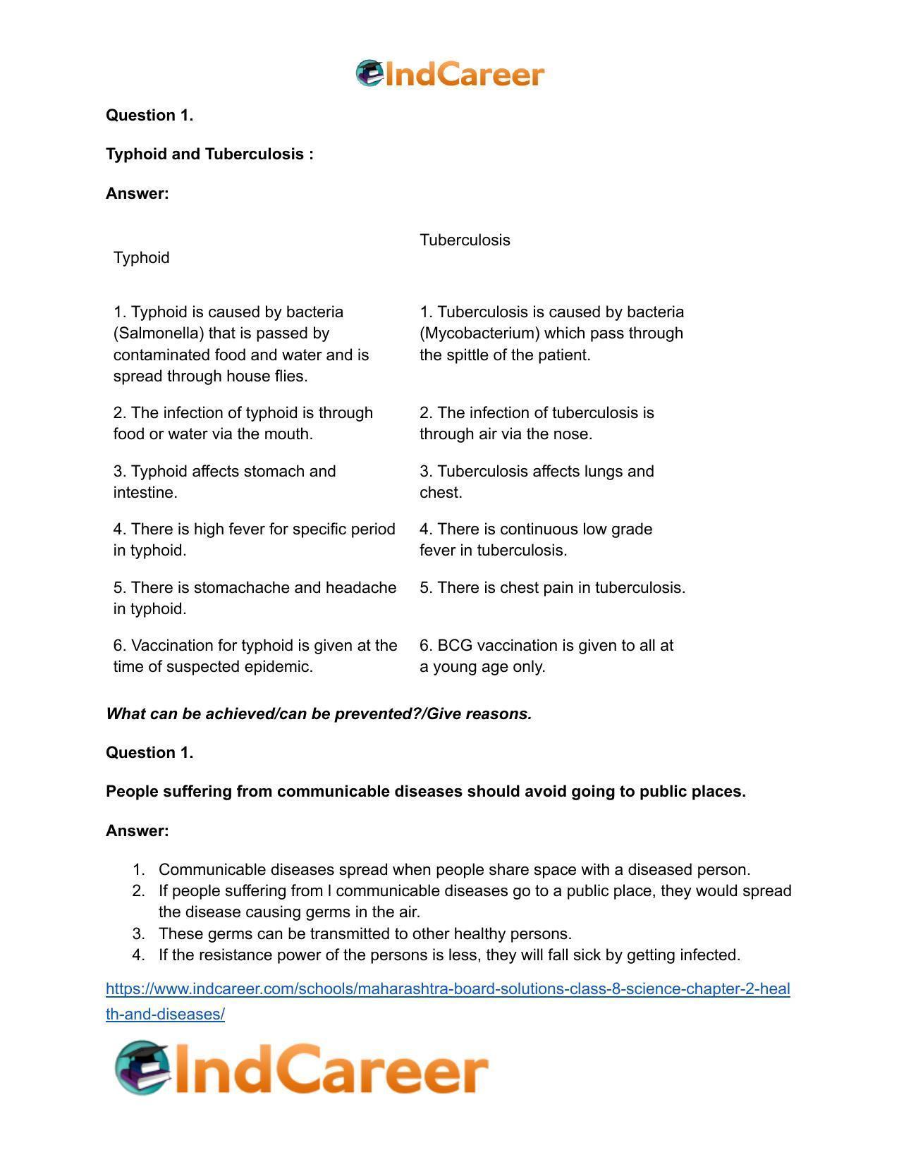 Maharashtra Board Solutions Class 8-Science: Chapter 2- Health and Diseases - Page 16