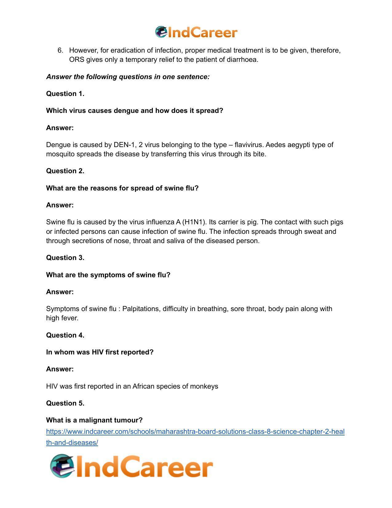 Maharashtra Board Solutions Class 8-Science: Chapter 2- Health and Diseases - Page 18