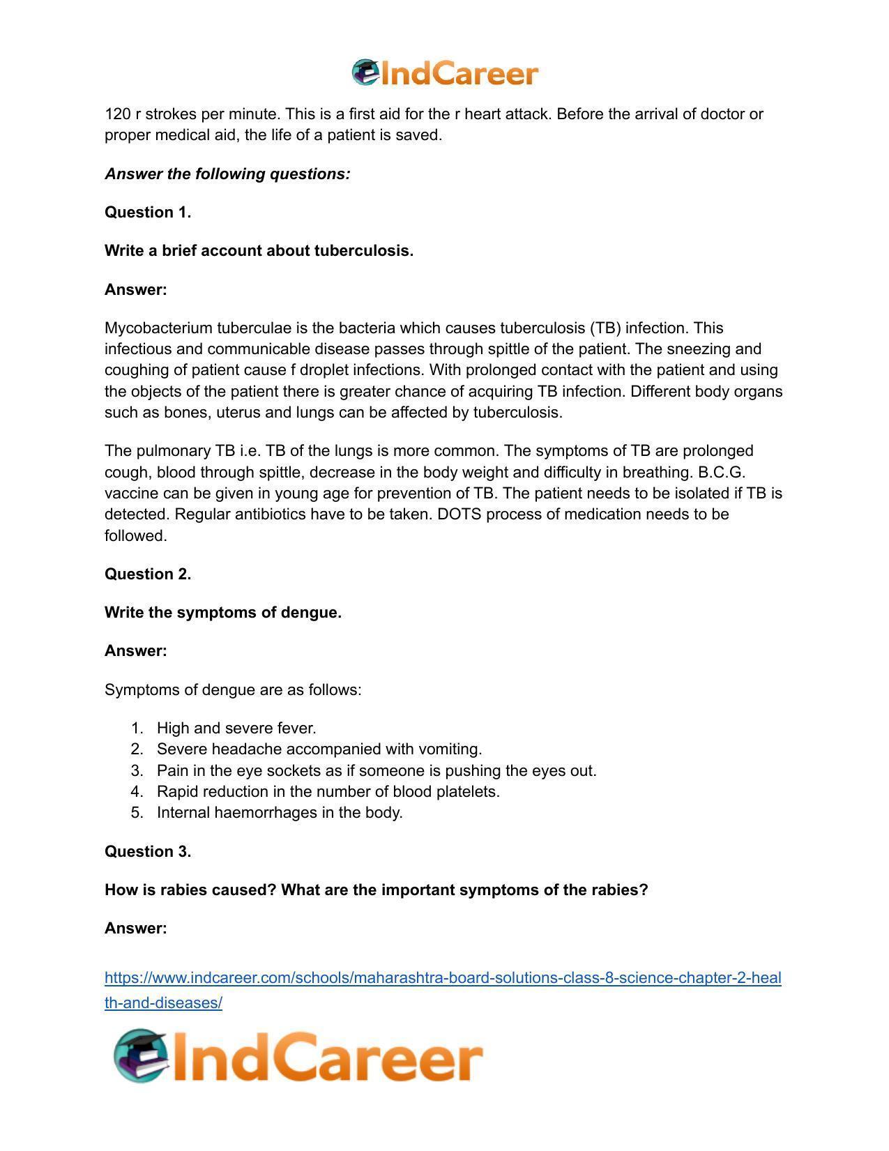 Maharashtra Board Solutions Class 8-Science: Chapter 2- Health and Diseases - Page 21