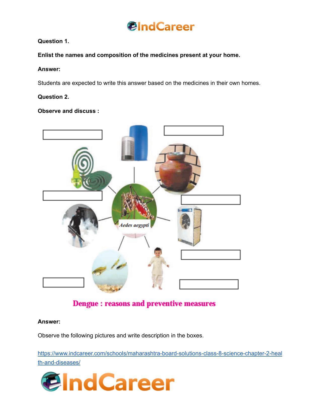 Maharashtra Board Solutions Class 8-Science: Chapter 2- Health and Diseases - Page 26