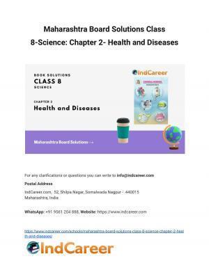 Maharashtra Board Solutions Class 8-Science: Chapter 2- Health and Diseases