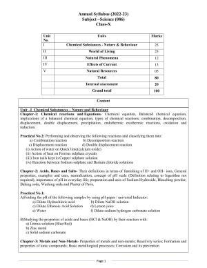 Edudel Class 10 Science (English Medium) Syllabus