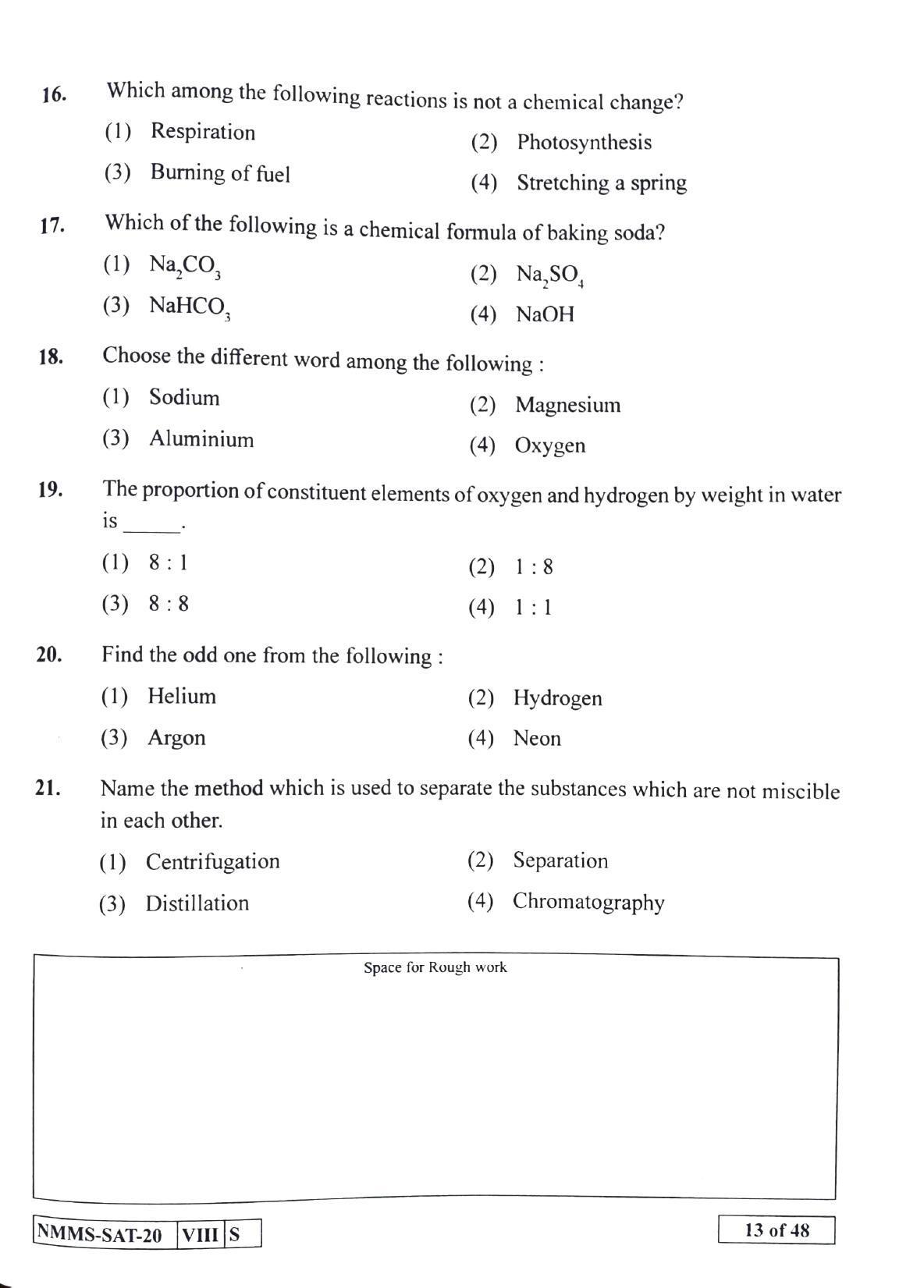 SAT SINDHI 2020-21 Class 8 Maharashtra NMMS Question Papers - Page 13
