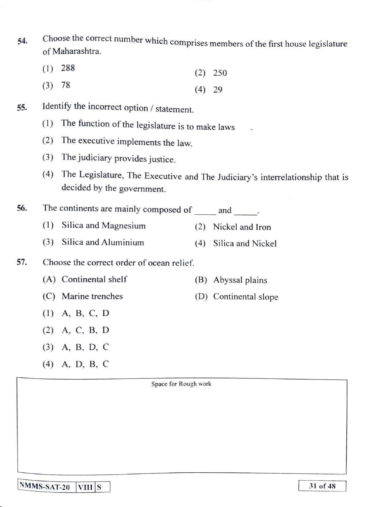 SAT SINDHI 2020-21 Class 8 Maharashtra NMMS Question Papers - Page 31
