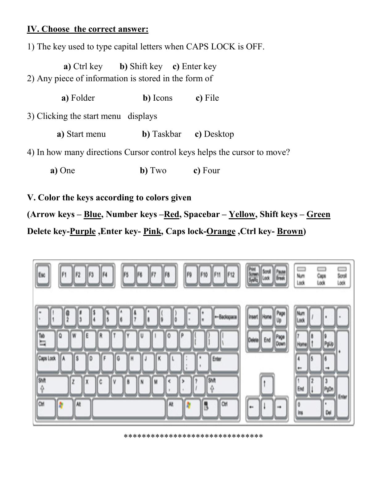 Worksheet for Class 3 Computers Assignment 6 Tricky Terms - Page 2