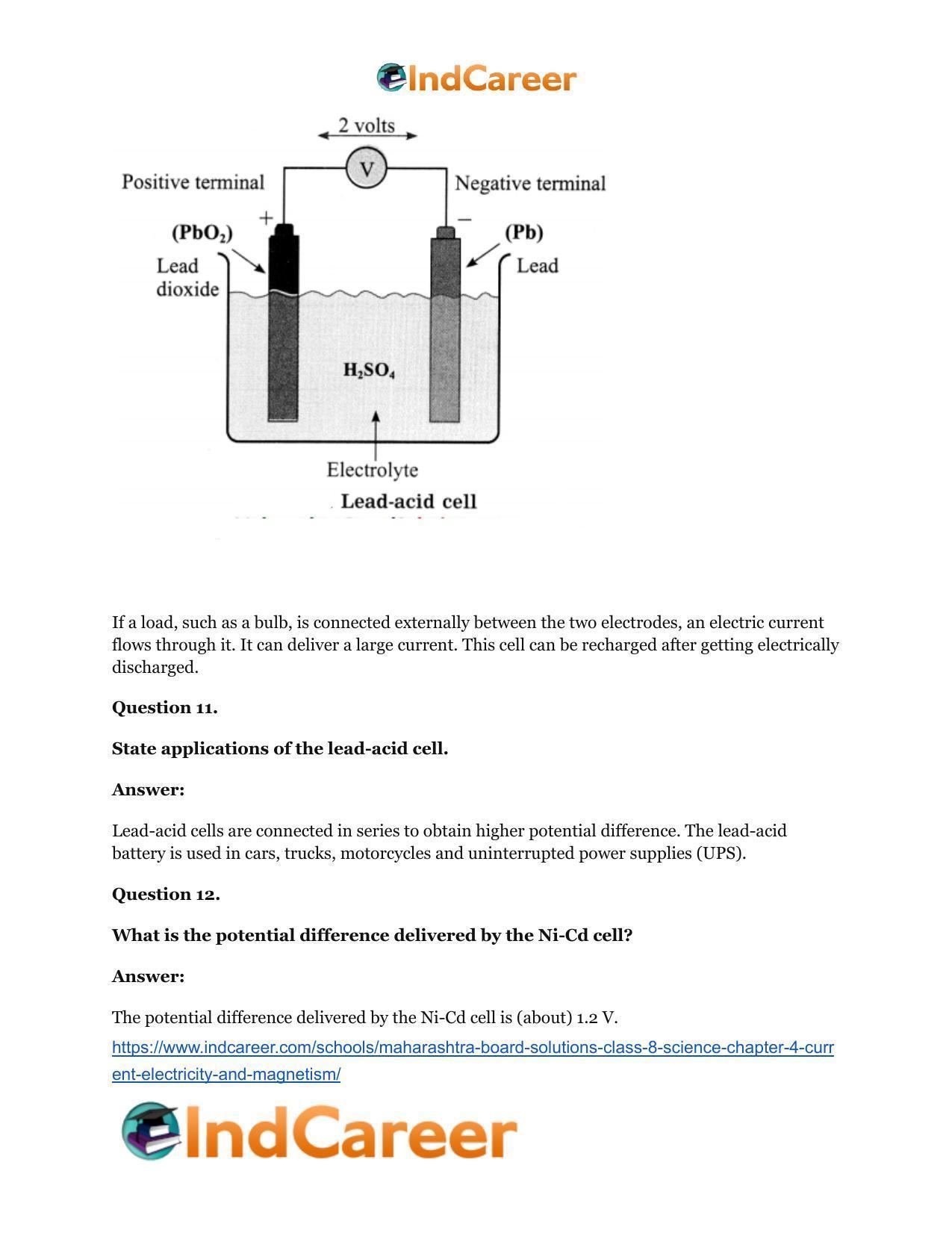 Maharashtra Board Solutions Class 8-Science: Chapter 4- Current Electricity and Magnetism - Page 19