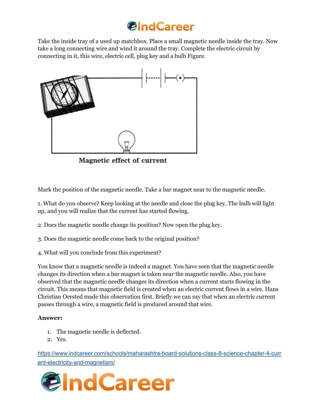 Maharashtra Board Solutions Class 8-Science: Chapter 4- Current Electricity and Magnetism - Page 23