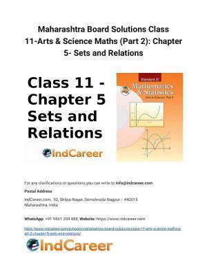 Maharashtra Board Solutions Class 11-Arts & Science Maths (Part 2): Chapter 5- Sets and Relations