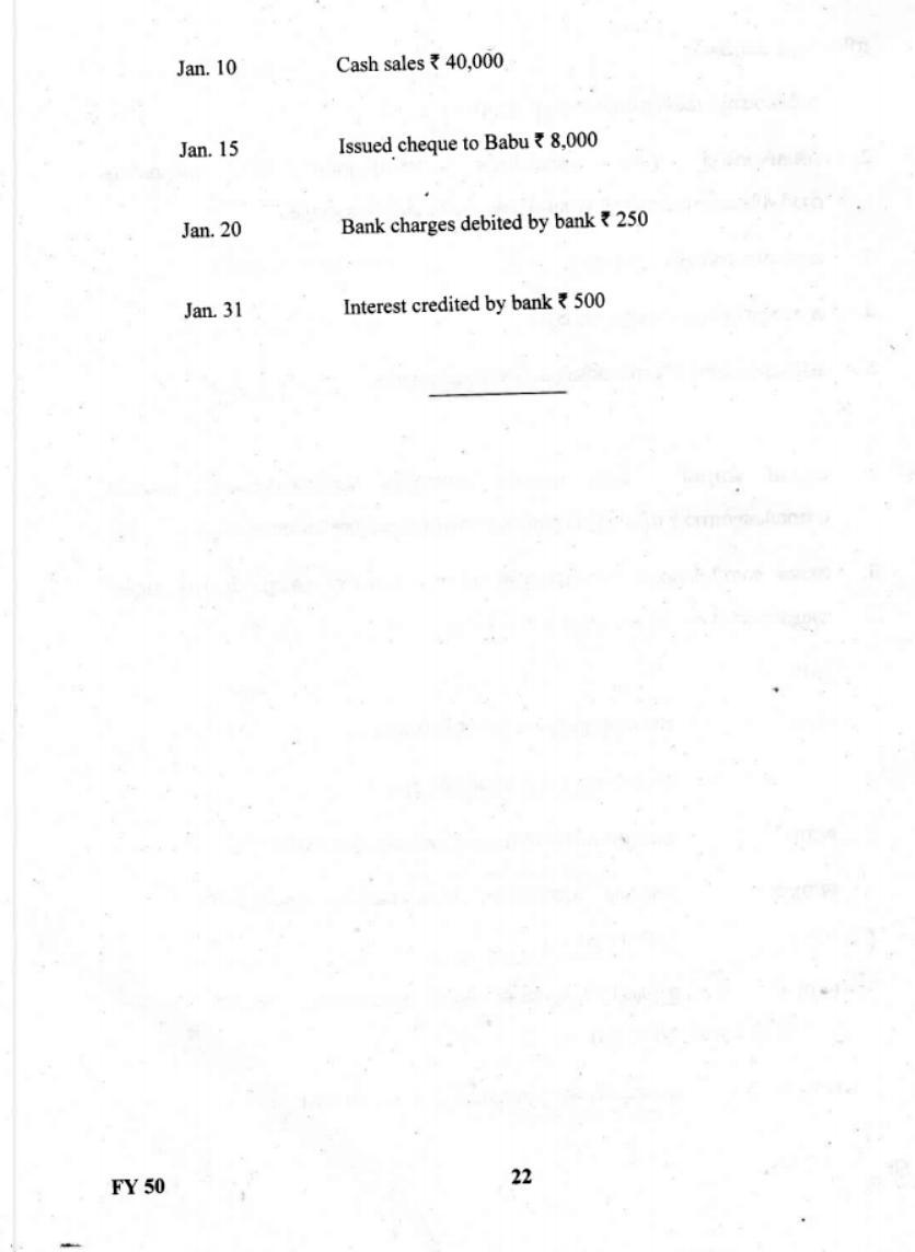 Kerala Plus One 2019 Accountancy with CA Question Paper - Page 22