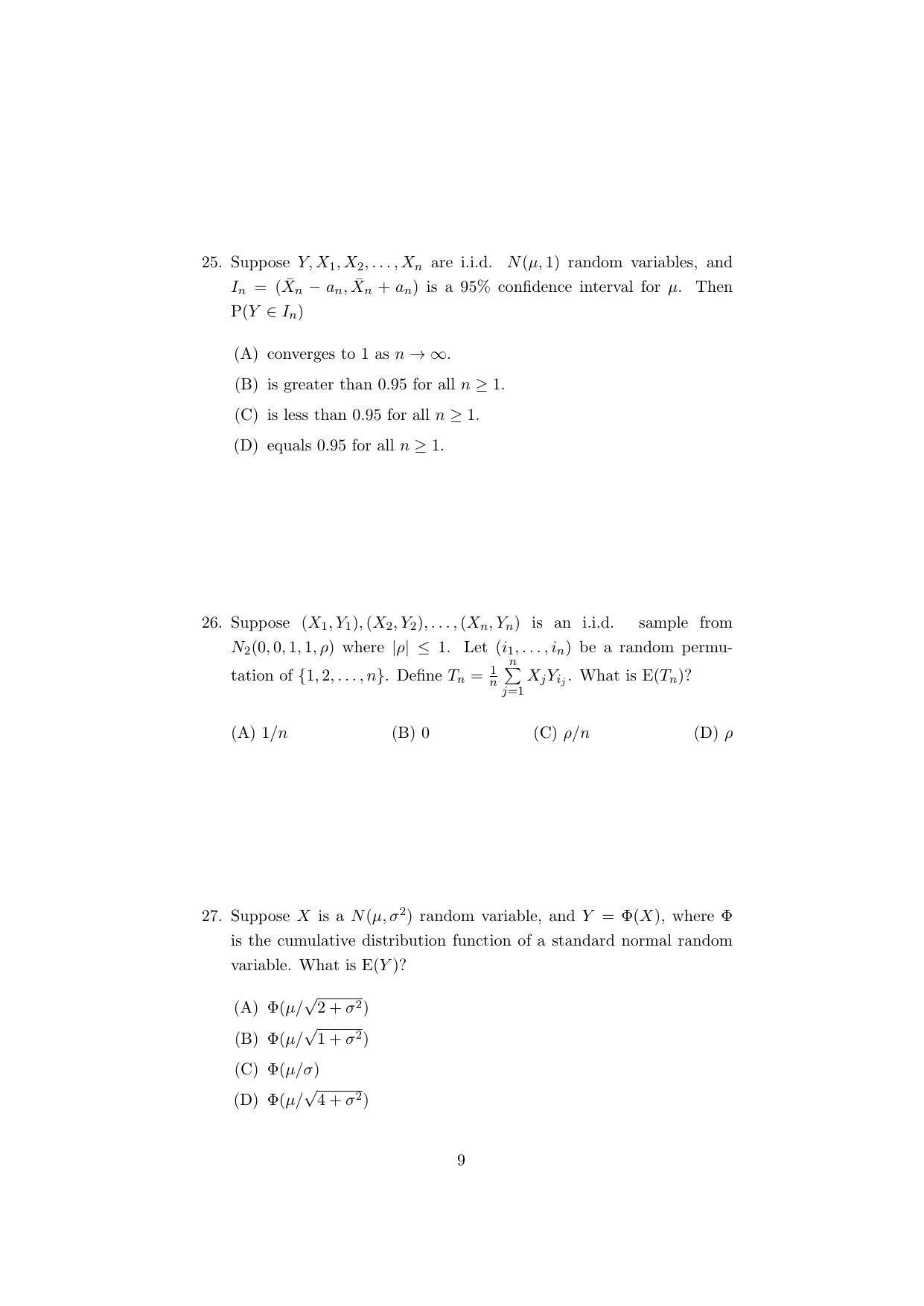 ISI Admission Test M.Stat.PSA 2019 Sample Paper - Page 17