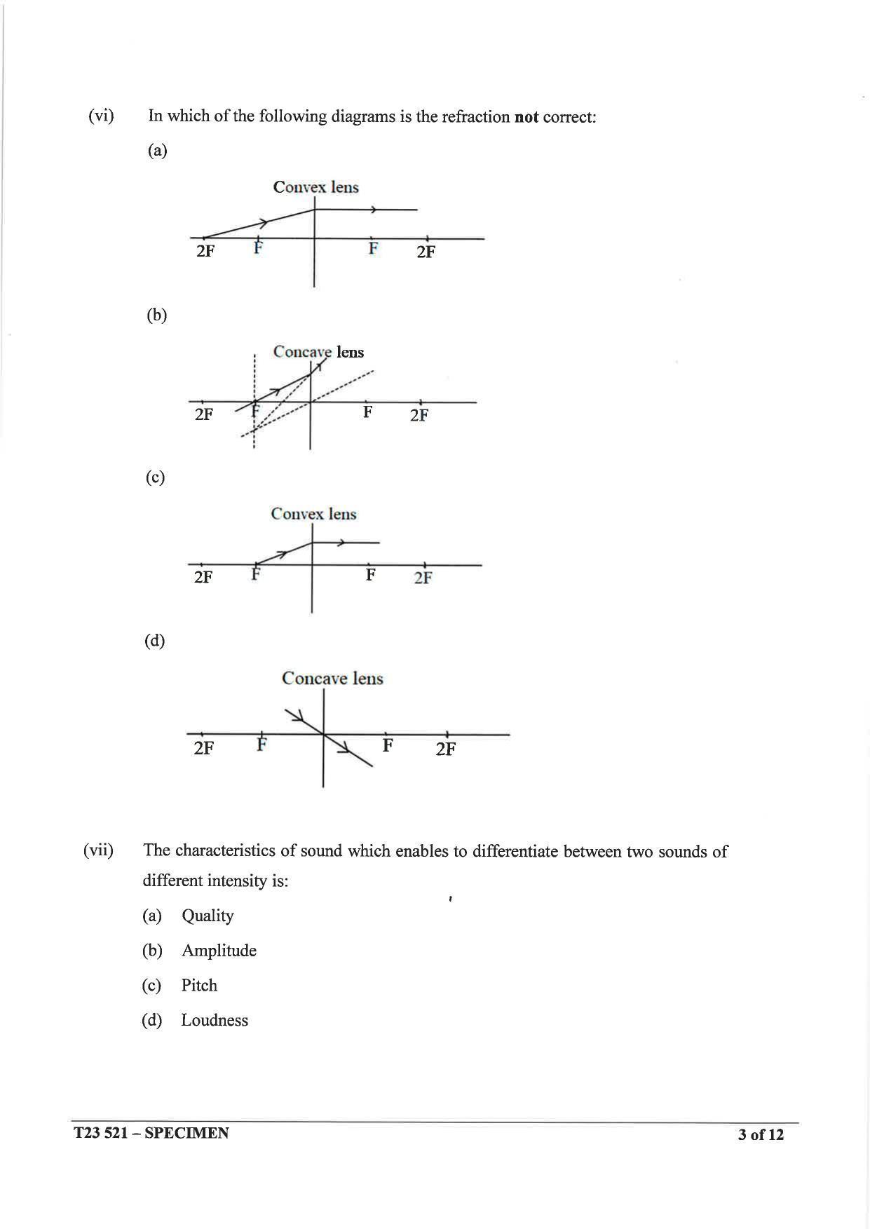 ICSE Class 10 Physics Sample Paper 2023 - Page 3
