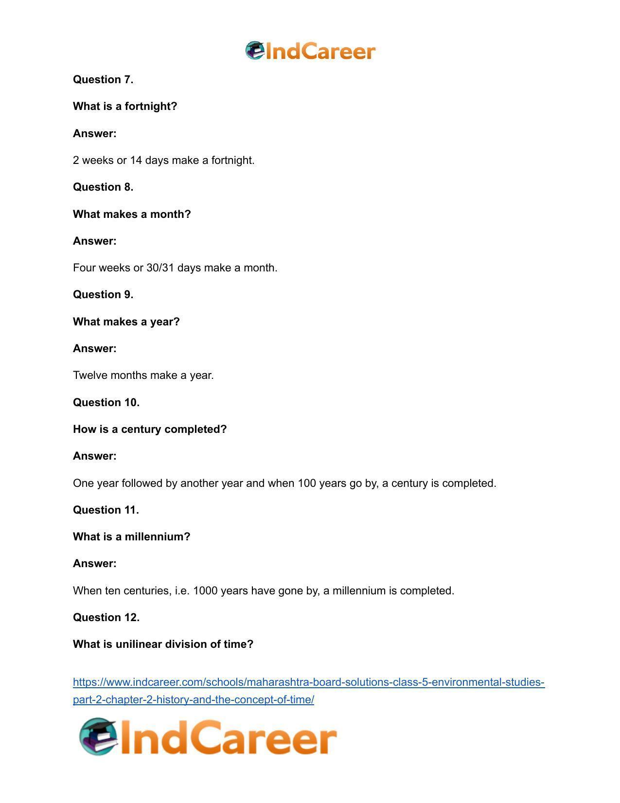 Maharashtra Board Solutions Class 5-Environmental Studies (Part 2): Chapter 2- History and the Concept of ‘Time’ - Page 11