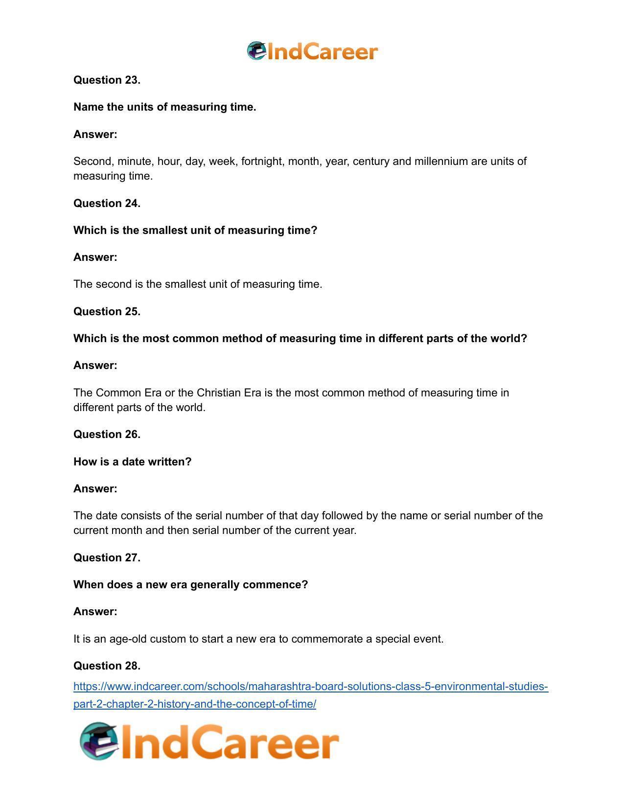 Maharashtra Board Solutions Class 5-Environmental Studies (Part 2): Chapter 2- History and the Concept of ‘Time’ - Page 14