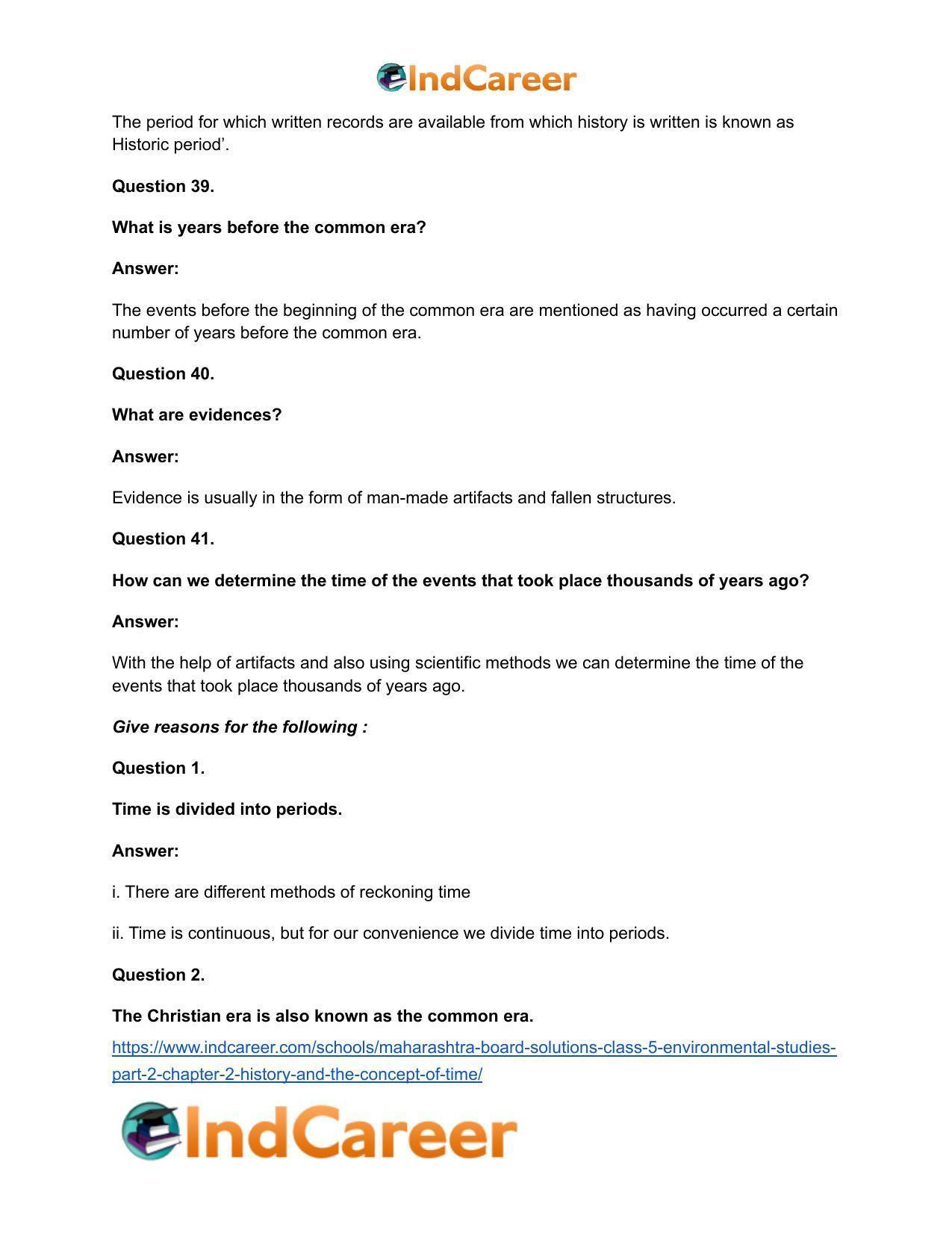 Maharashtra Board Solutions Class 5-Environmental Studies (Part 2): Chapter 2- History and the Concept of ‘Time’ - Page 17
