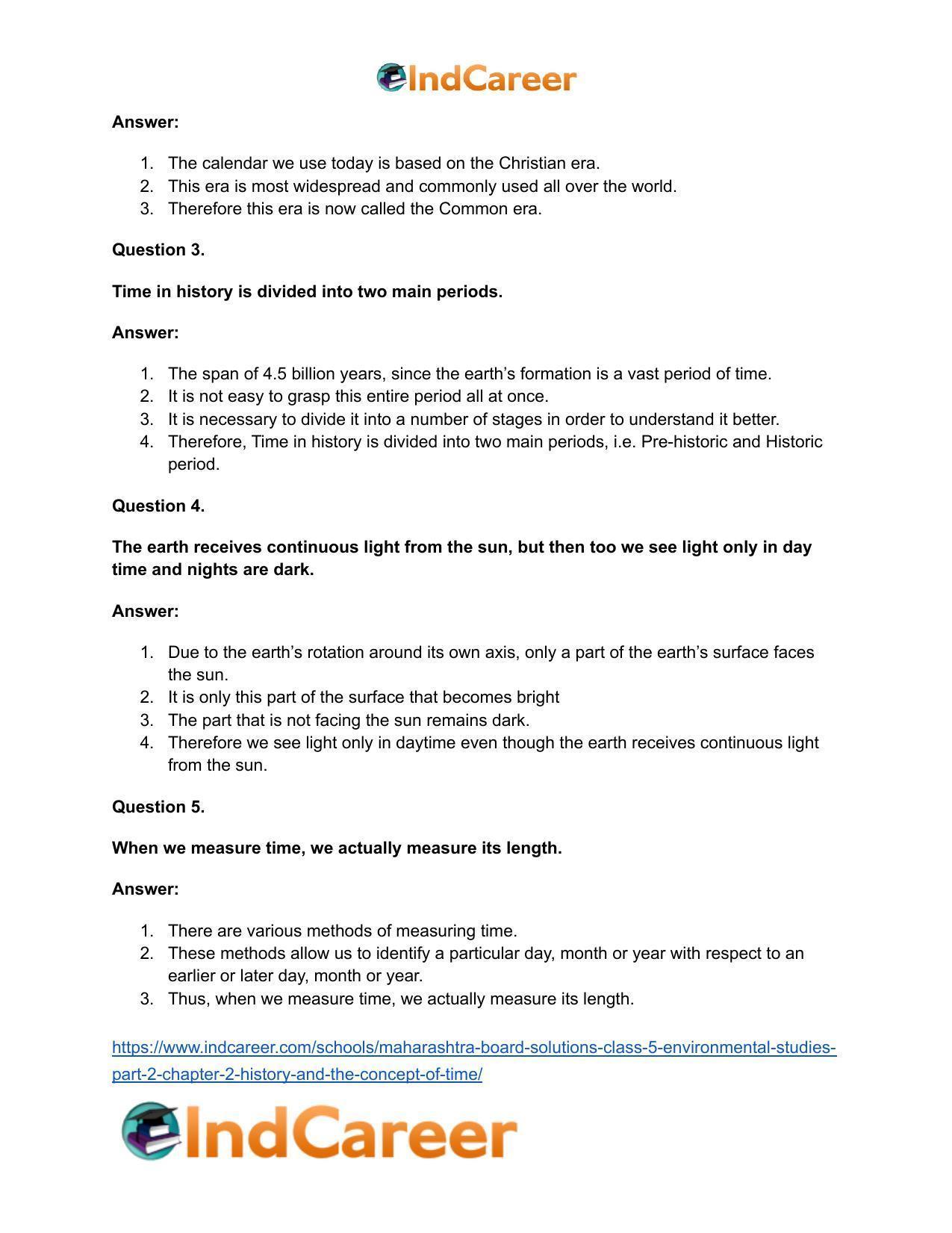 Maharashtra Board Solutions Class 5-Environmental Studies (Part 2): Chapter 2- History and the Concept of ‘Time’ - Page 18