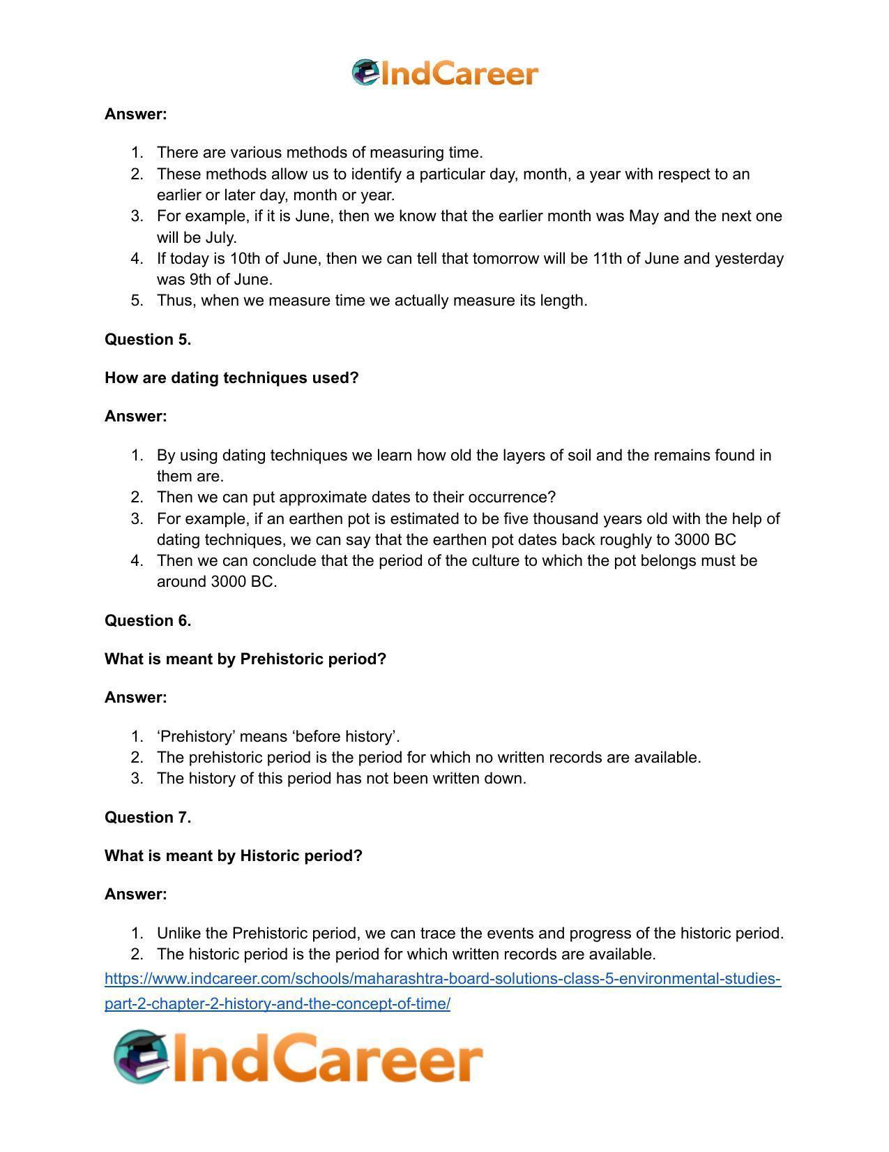 Maharashtra Board Solutions Class 5-Environmental Studies (Part 2): Chapter 2- History and the Concept of ‘Time’ - Page 20