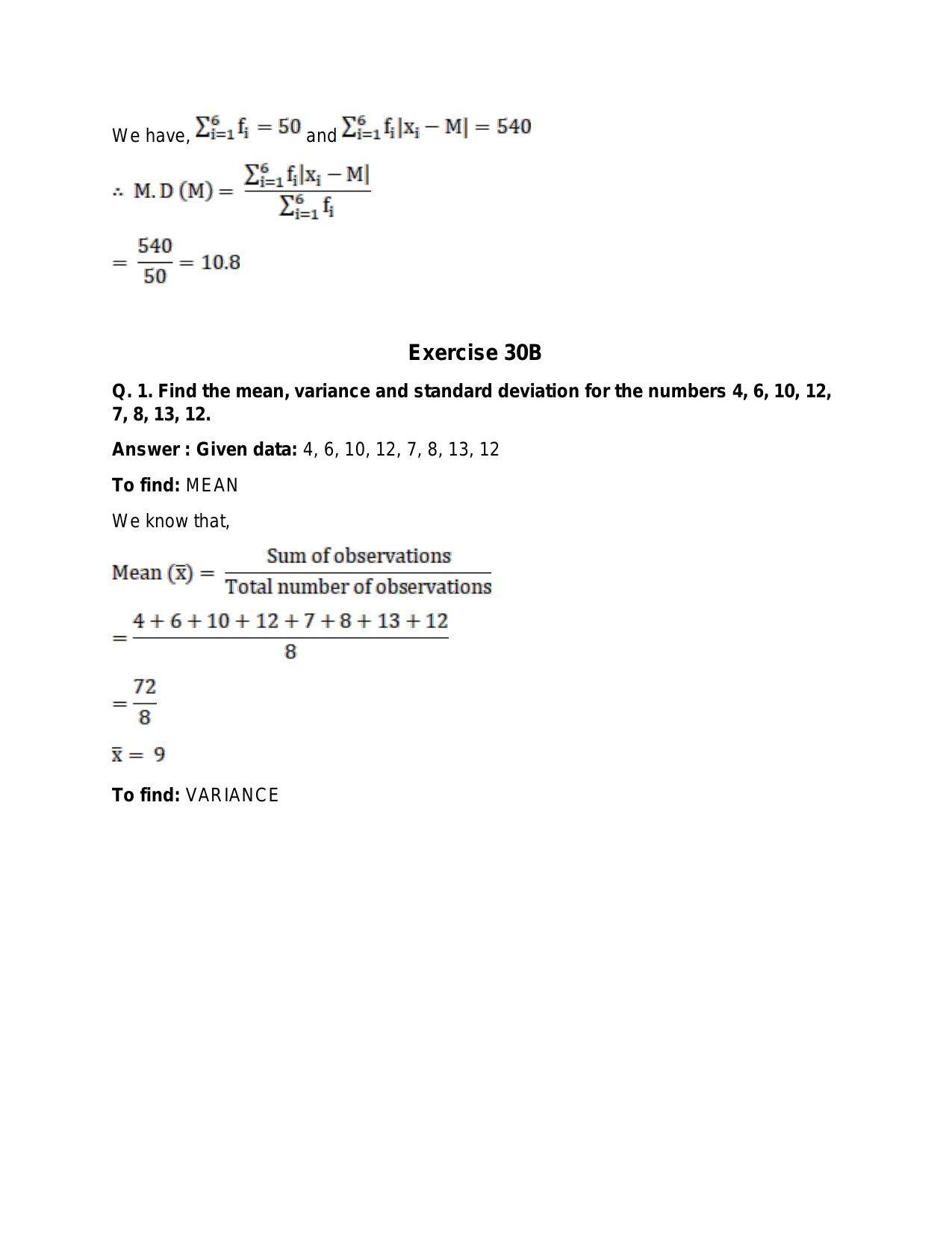 Chapter 30: Statistics: RS Aggarwal Class 11 Solutions  - Page 31