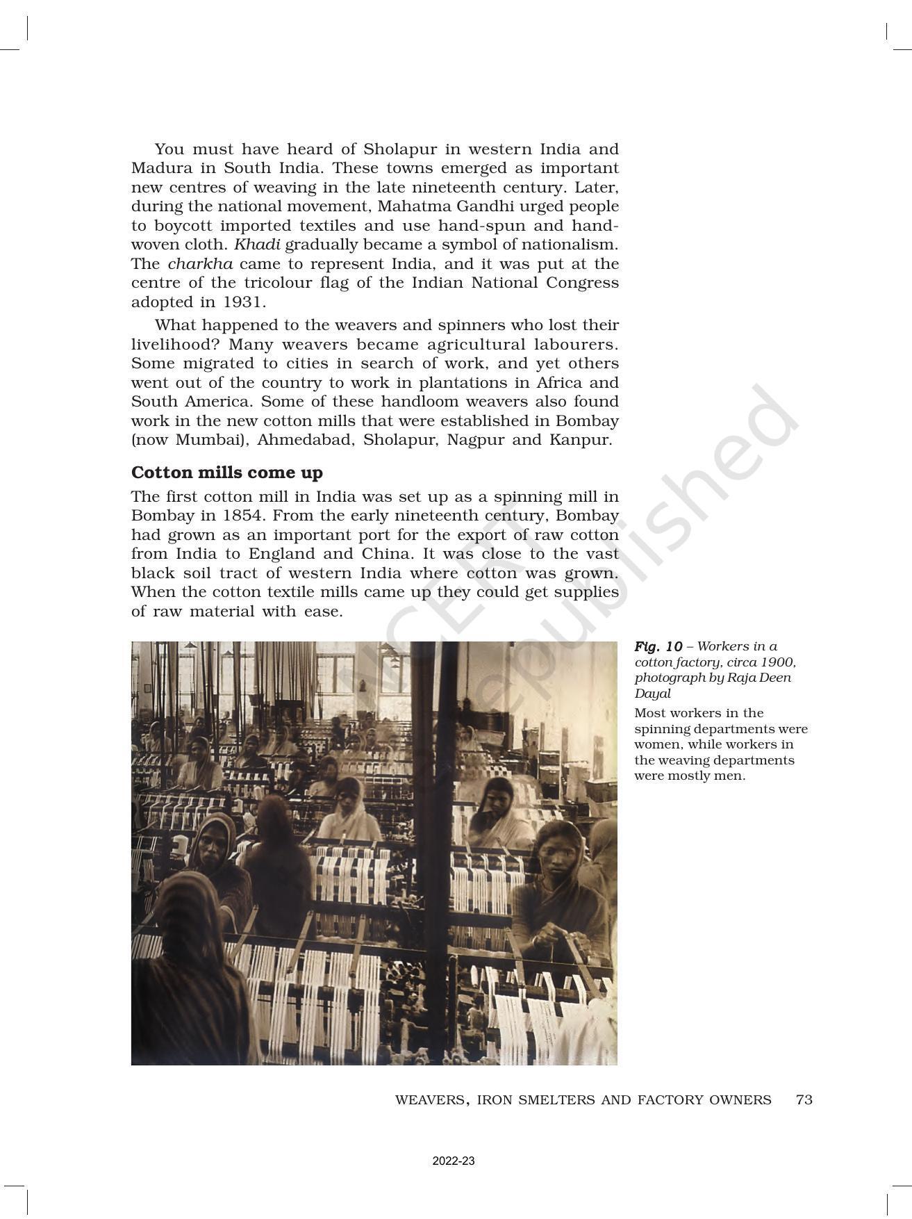 NCERT Book for Class 8 History Chapter 7 Weavers, Iron Smelters and Factory Owners - Page 9