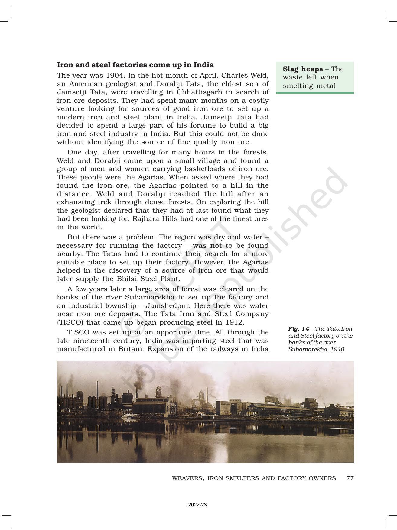 NCERT Book for Class 8 History Chapter 7 Weavers, Iron Smelters and Factory Owners - Page 13