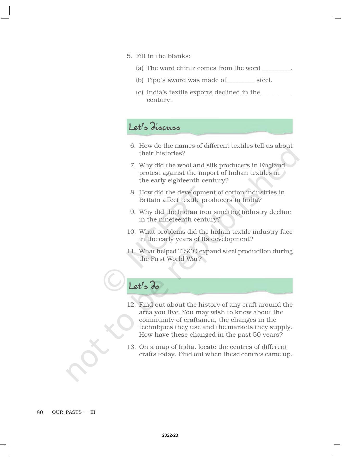 NCERT Book for Class 8 History Chapter 7 Weavers, Iron Smelters and Factory Owners - Page 16