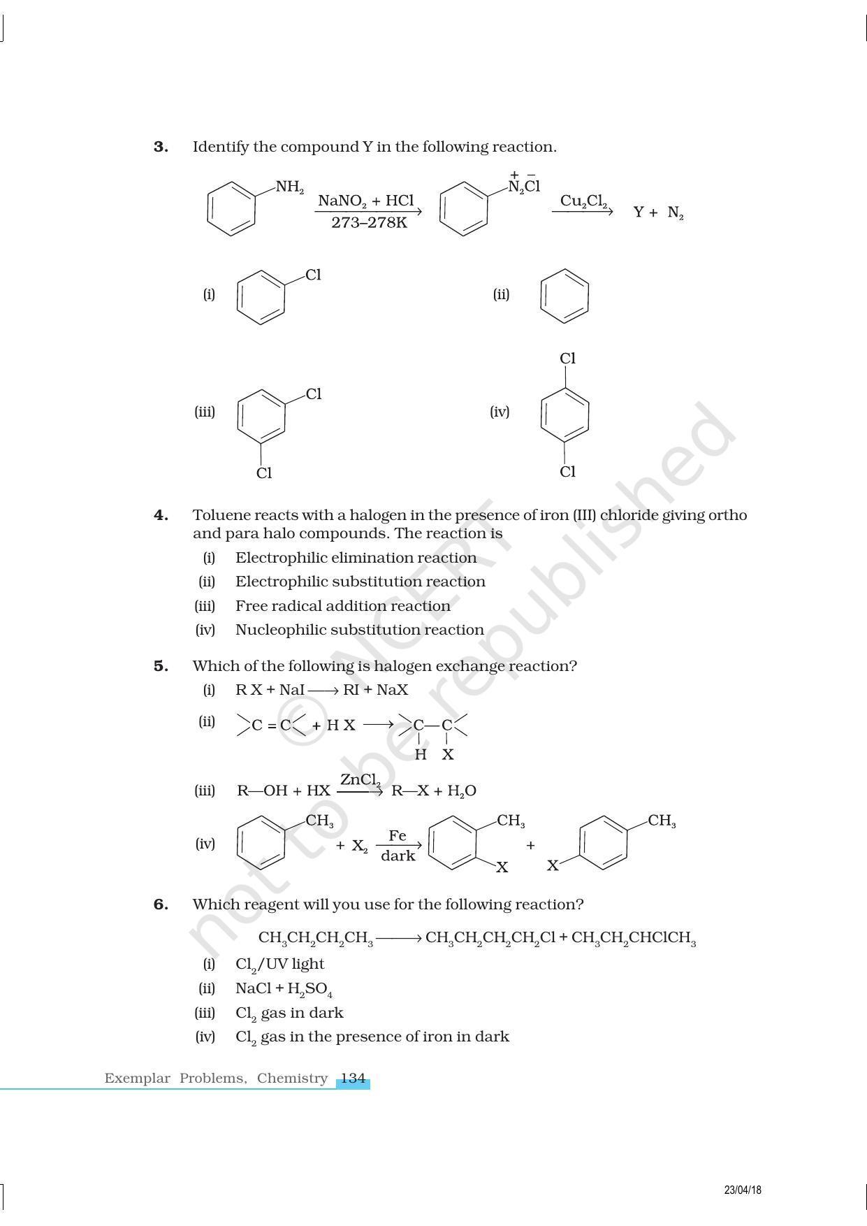 NCERT Exemplar Book for Class 12 Chemistry: Chapter 10 Haloalkanes and Haloarenes - Page 2