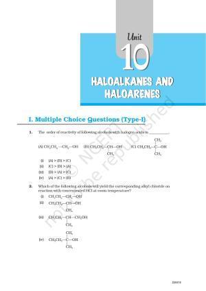 NCERT Exemplar Book for Class 12 Chemistry: Chapter 10 Haloalkanes and Haloarenes