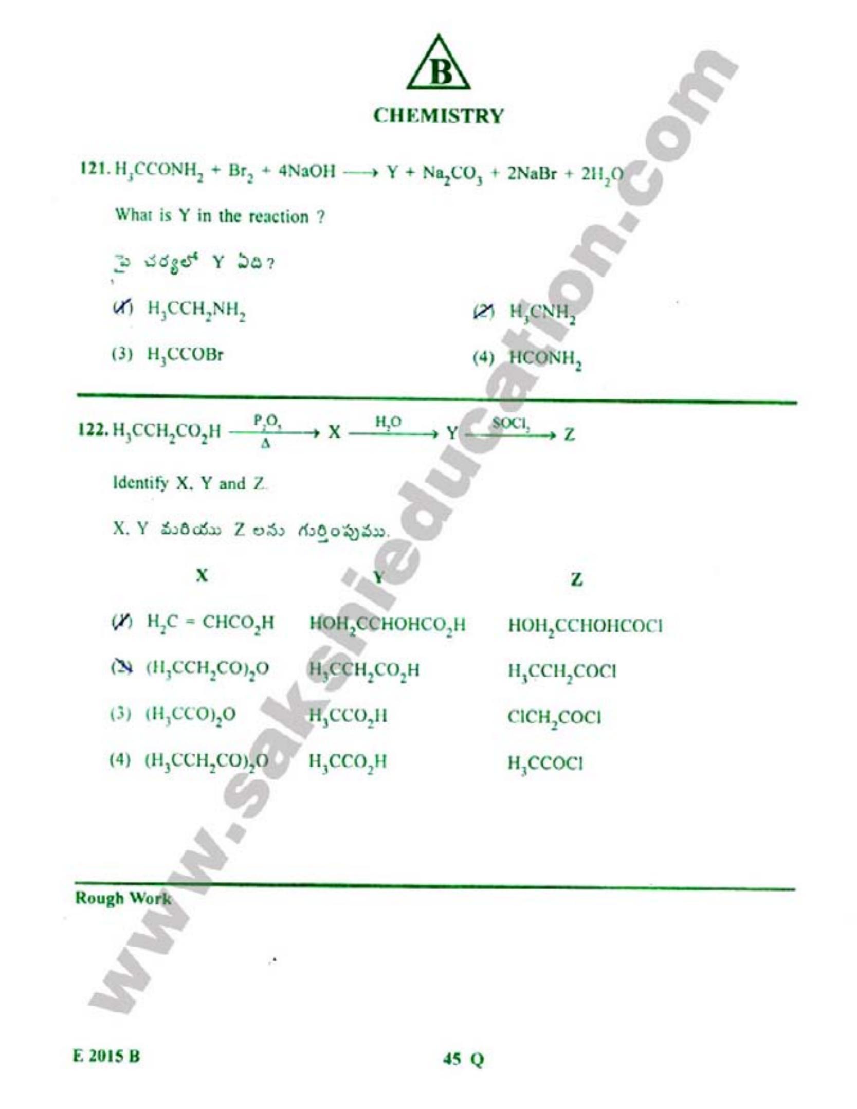 TS EAMCET 2015 Engineering Question Paper with Key - Page 46