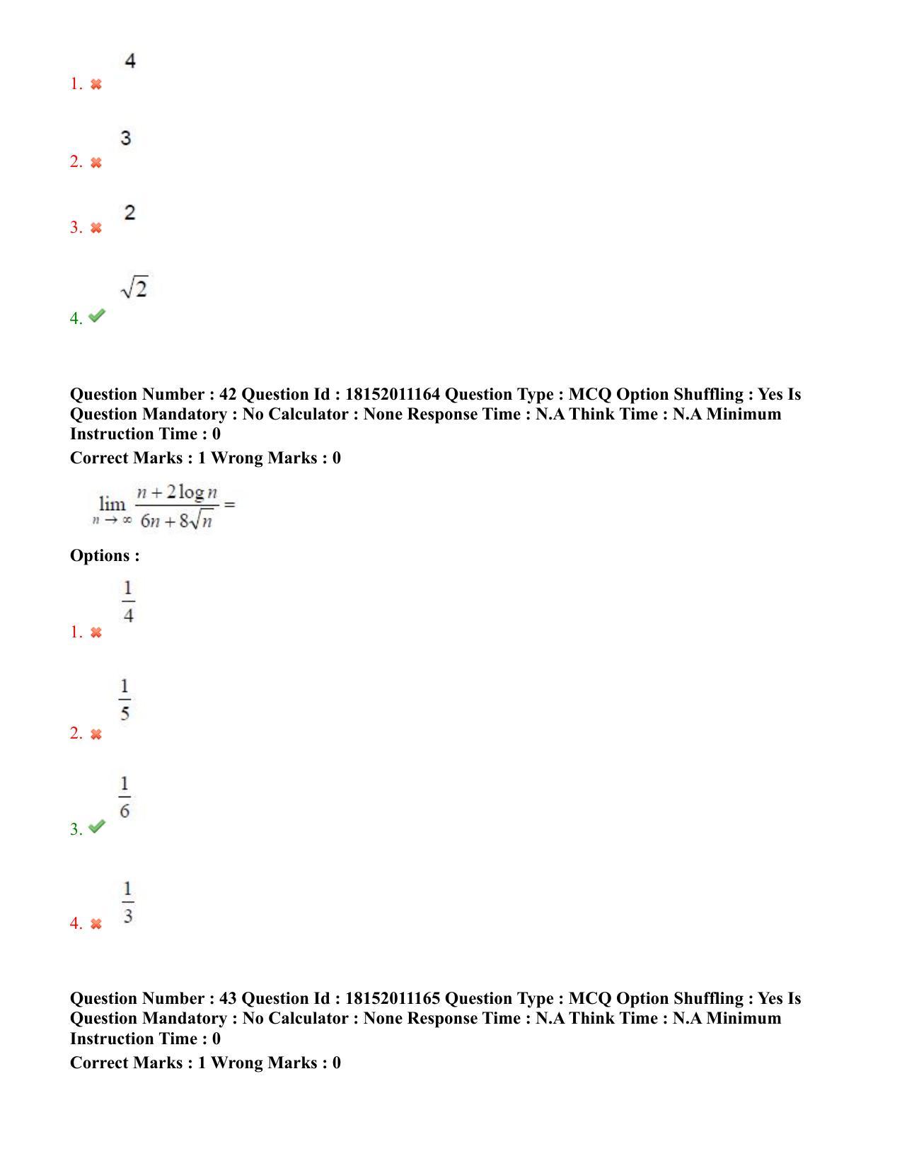 TS CPGET 2023 M Sc Mathematics (Shift 3) Question Paper with Answer Key - Page 26
