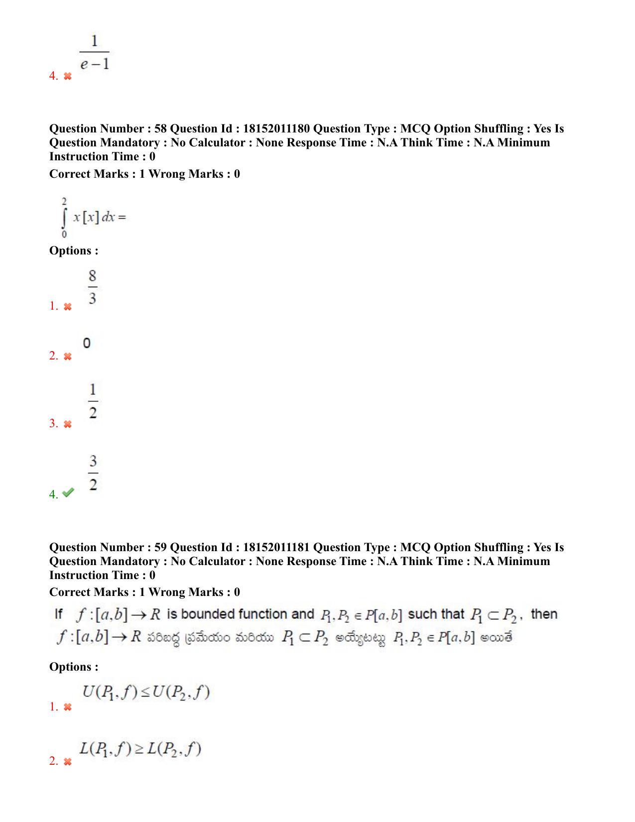 TS CPGET 2023 M Sc Mathematics (Shift 3) Question Paper with Answer Key - Page 36
