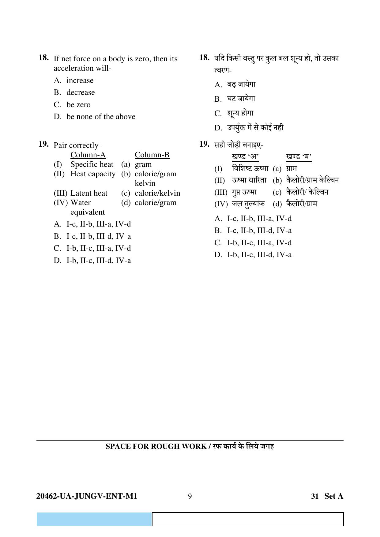 CG PAT / PVPT 2024 Biology Matematics Question Paper - Page 9