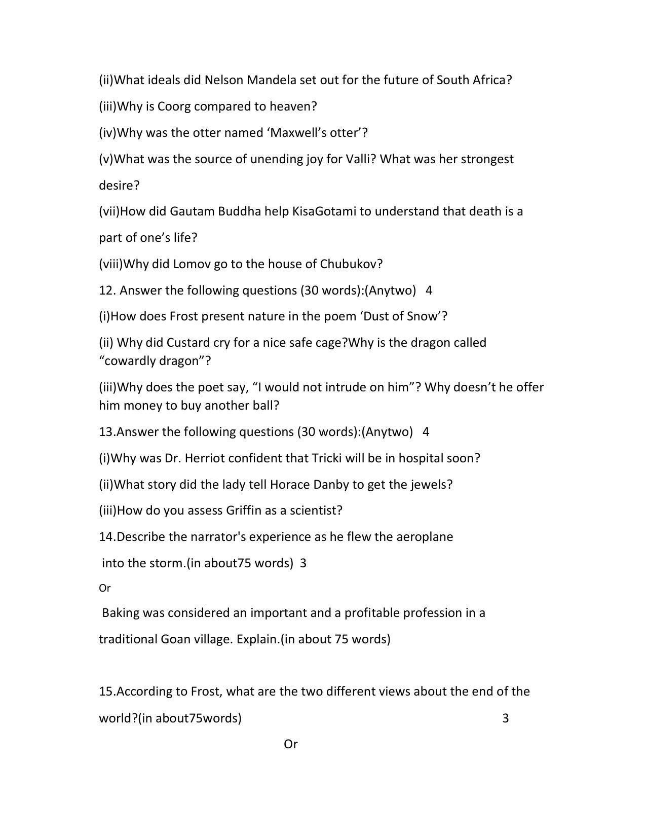 MP Board Class 10 English Sample Paper 2023 - Page 8