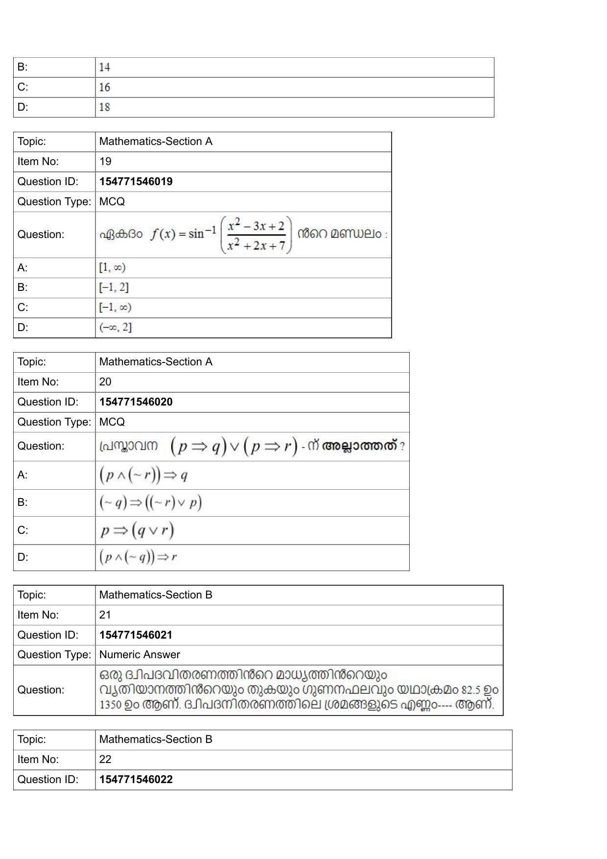 JEE Mains 2022: BTech Malayalam (Shift 2) 29-07-2022 Question Paper - Page 8