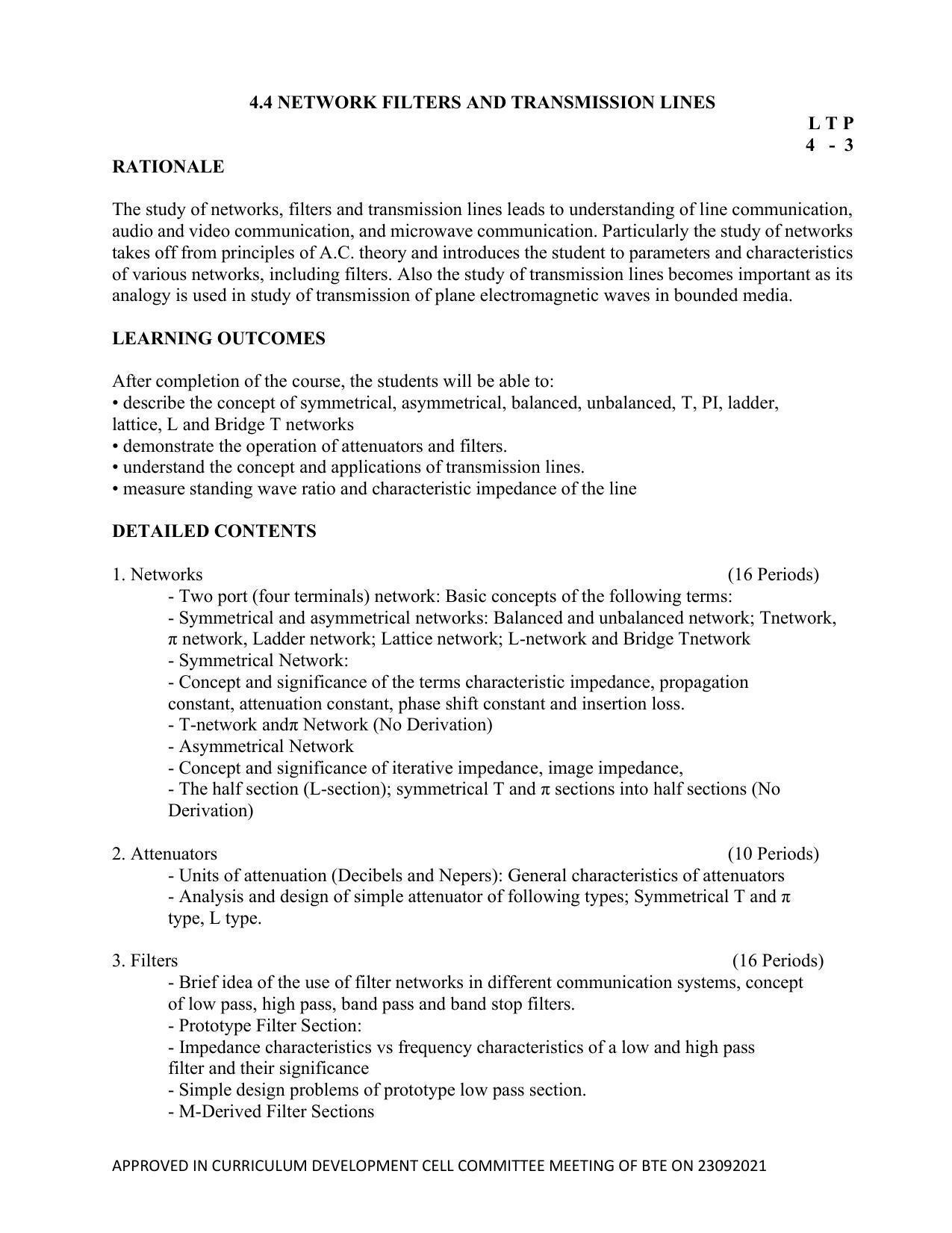 SYLLABUS FOR SEMESTER SYSTEM EFFECTIVE FROM (2021-2022) - ELECTRICAL AND ELECTRONICS ENGINEERING - Page 113