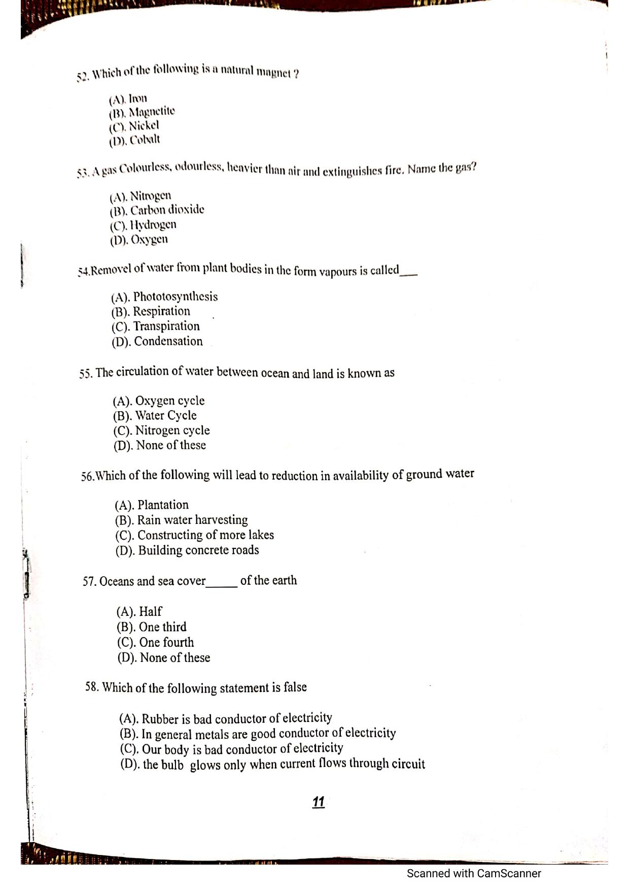 JKSSEE 2018 Class 6 Question Paper - Page 10