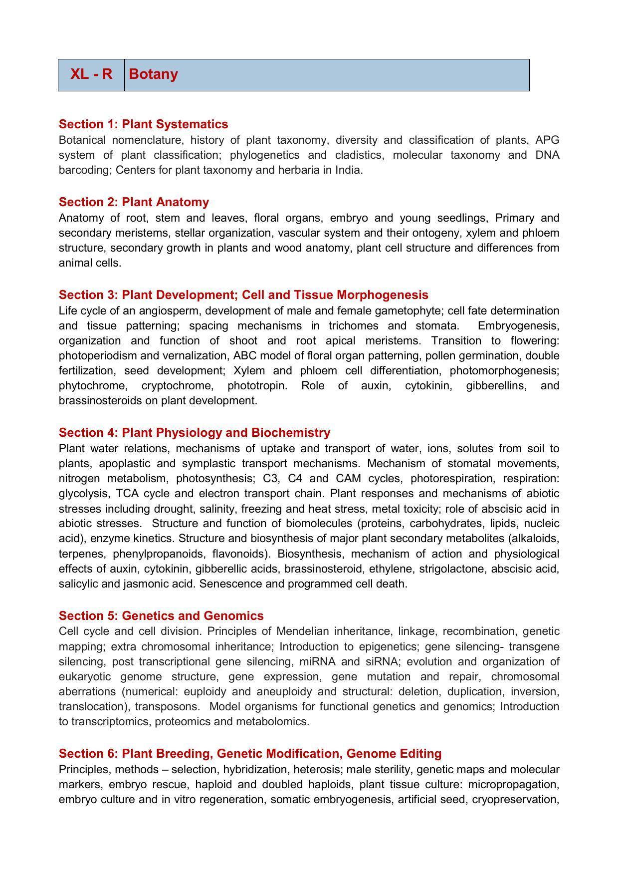 GATE Life Sciences Syllabus - Page 4