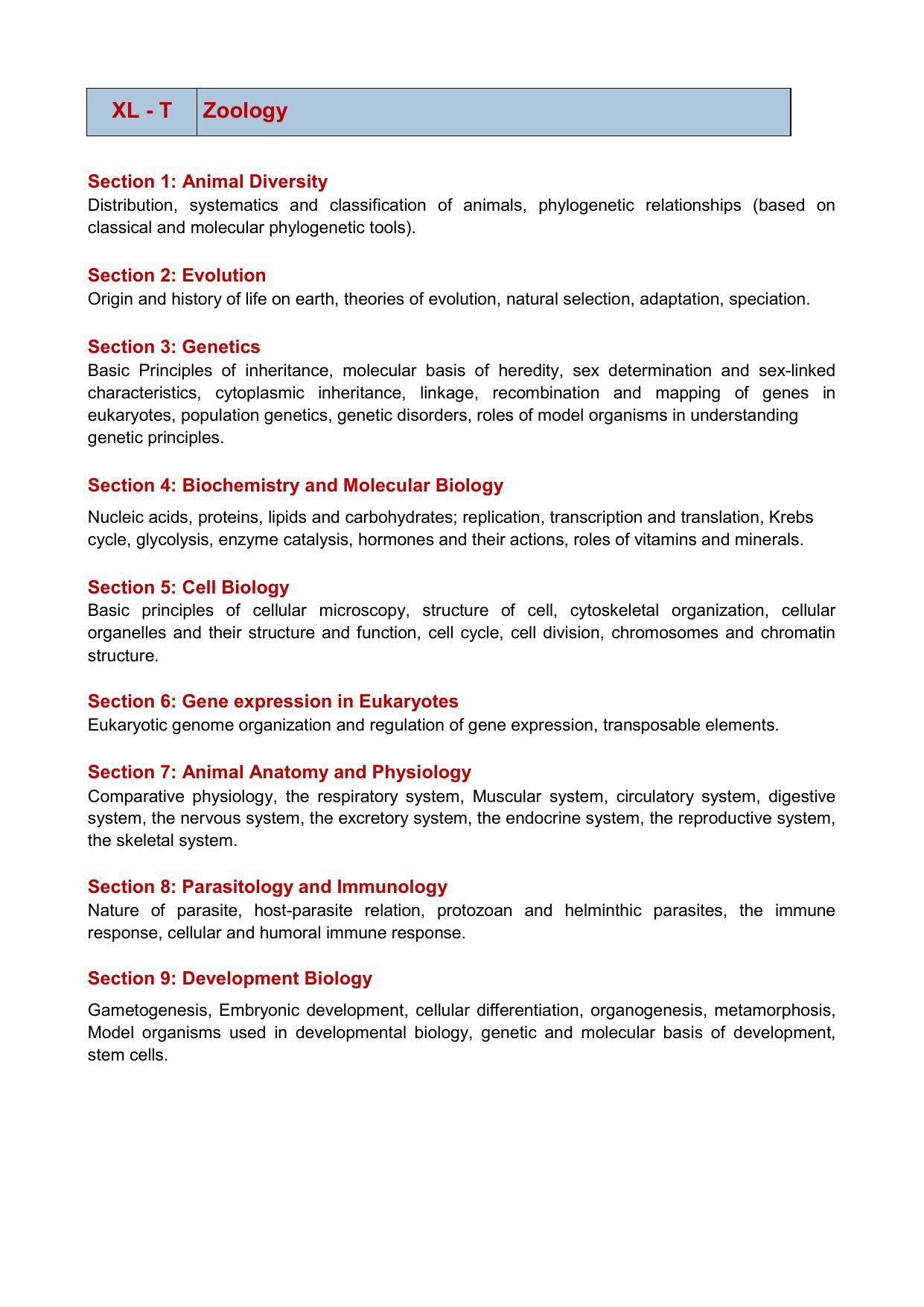 GATE Life Sciences Syllabus - Page 8