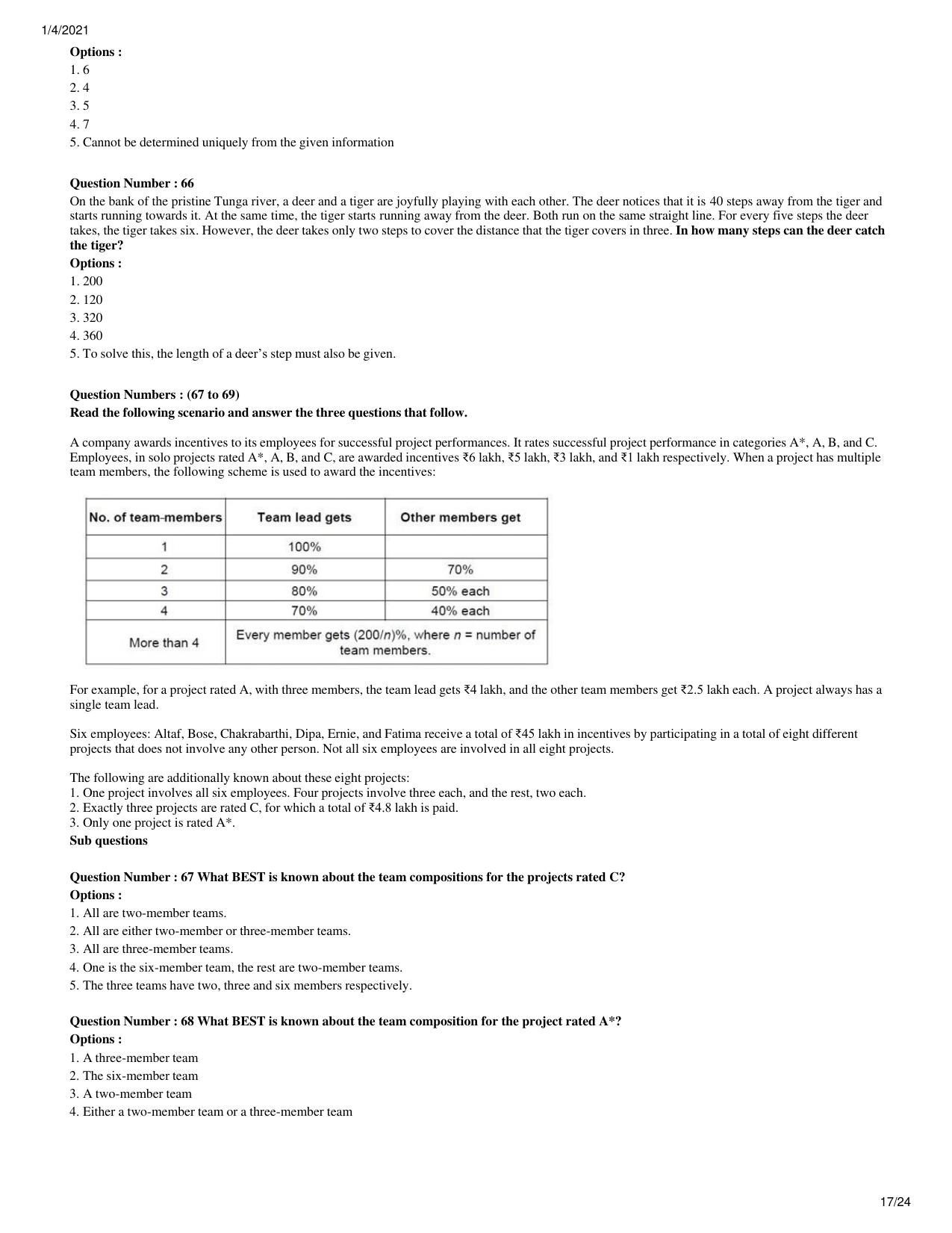 XAT 2021 Question Paper - Page 17